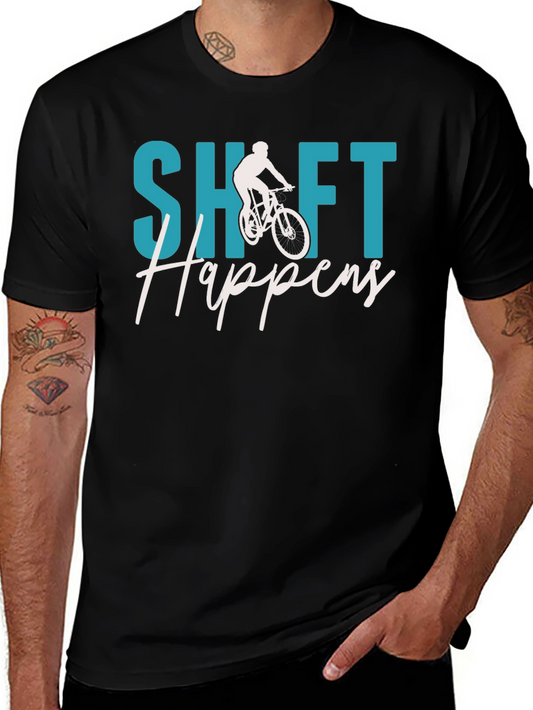 Shift Happens Biker T-Shirt