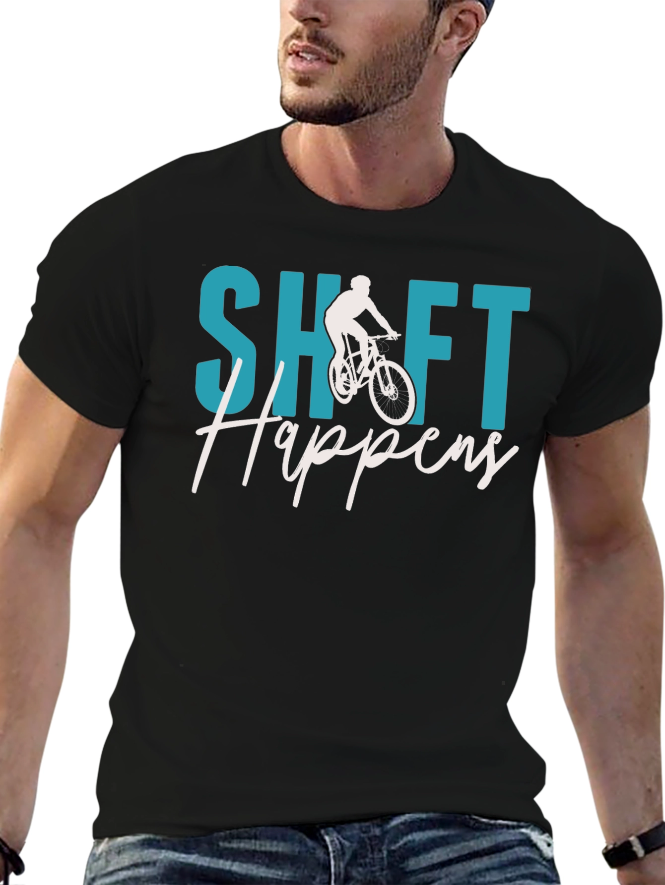 Shift Happens Biker T-Shirt
