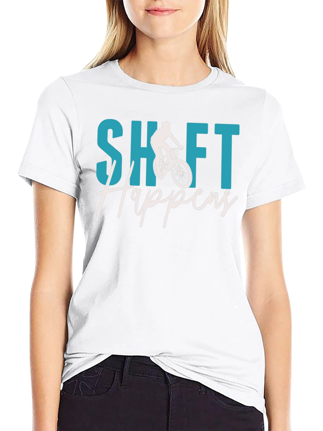 Shift Happens Biker T-Shirt