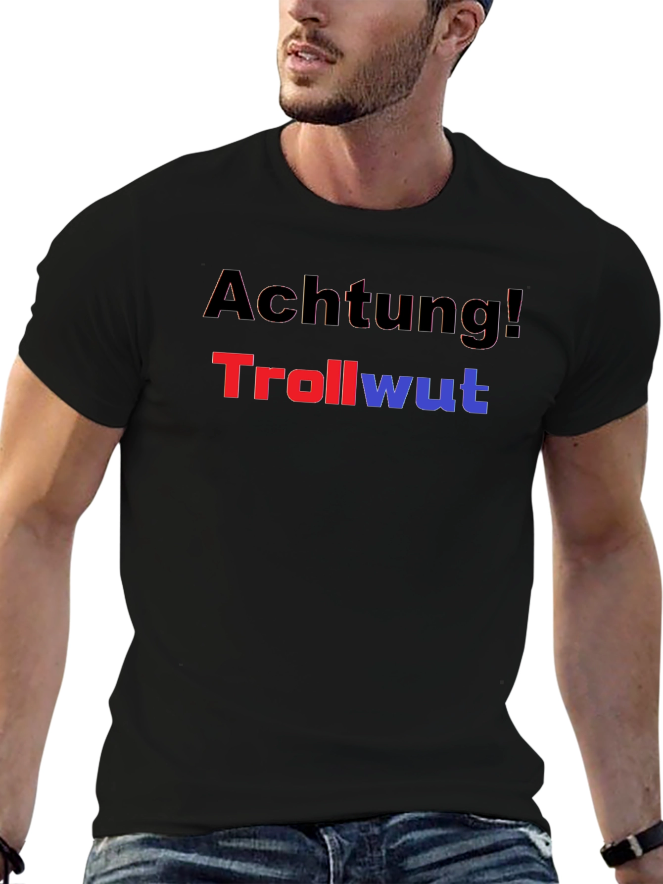Achtung! Trollwut Graphic Tee - Black