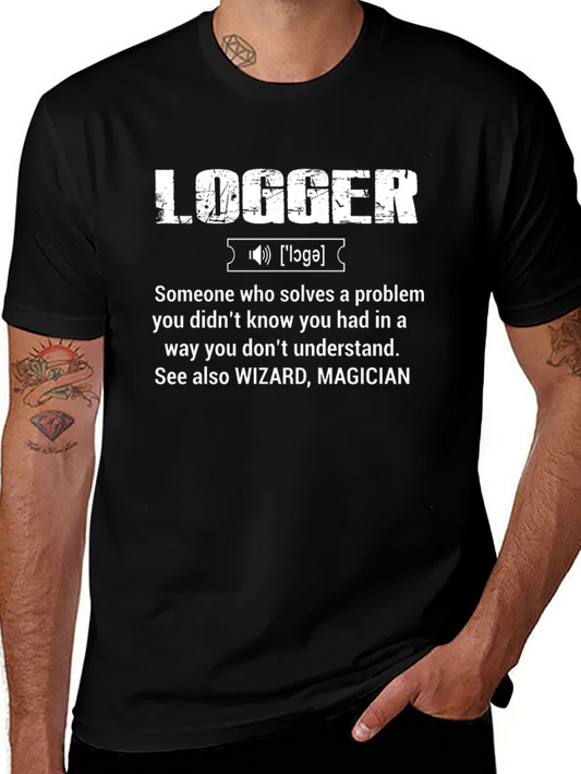 Logger Definition Graphic Tee - Funny Tech T-Shirt