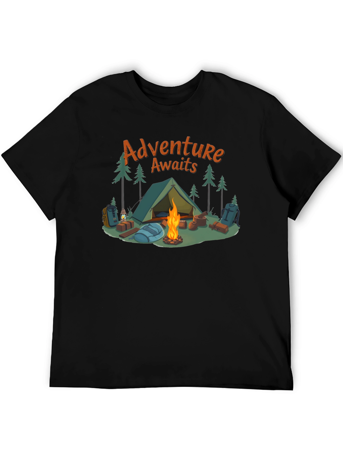 Adventure Awaits Graphic Tee - Camping Design