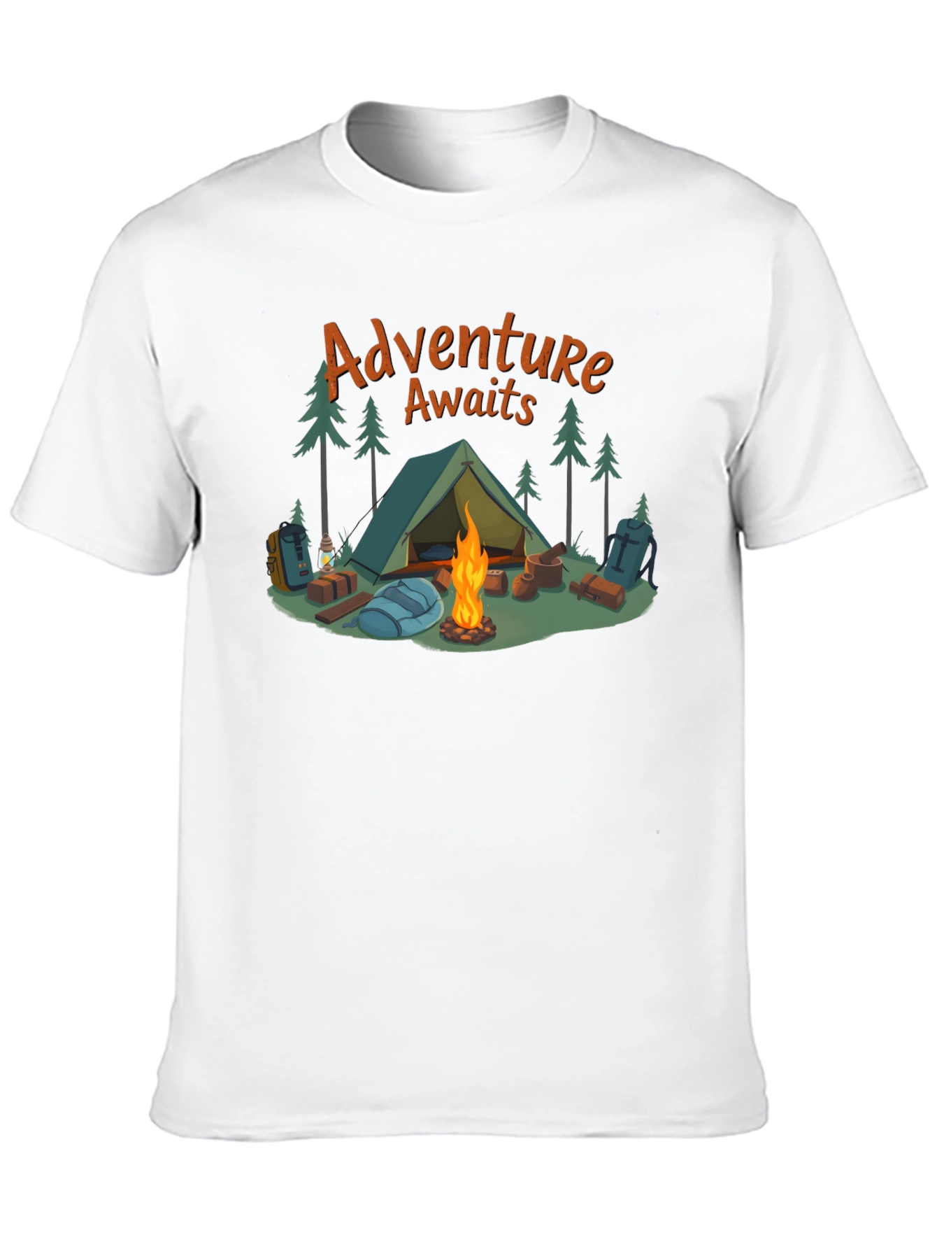 Adventure Awaits Graphic Tee - Camping Design