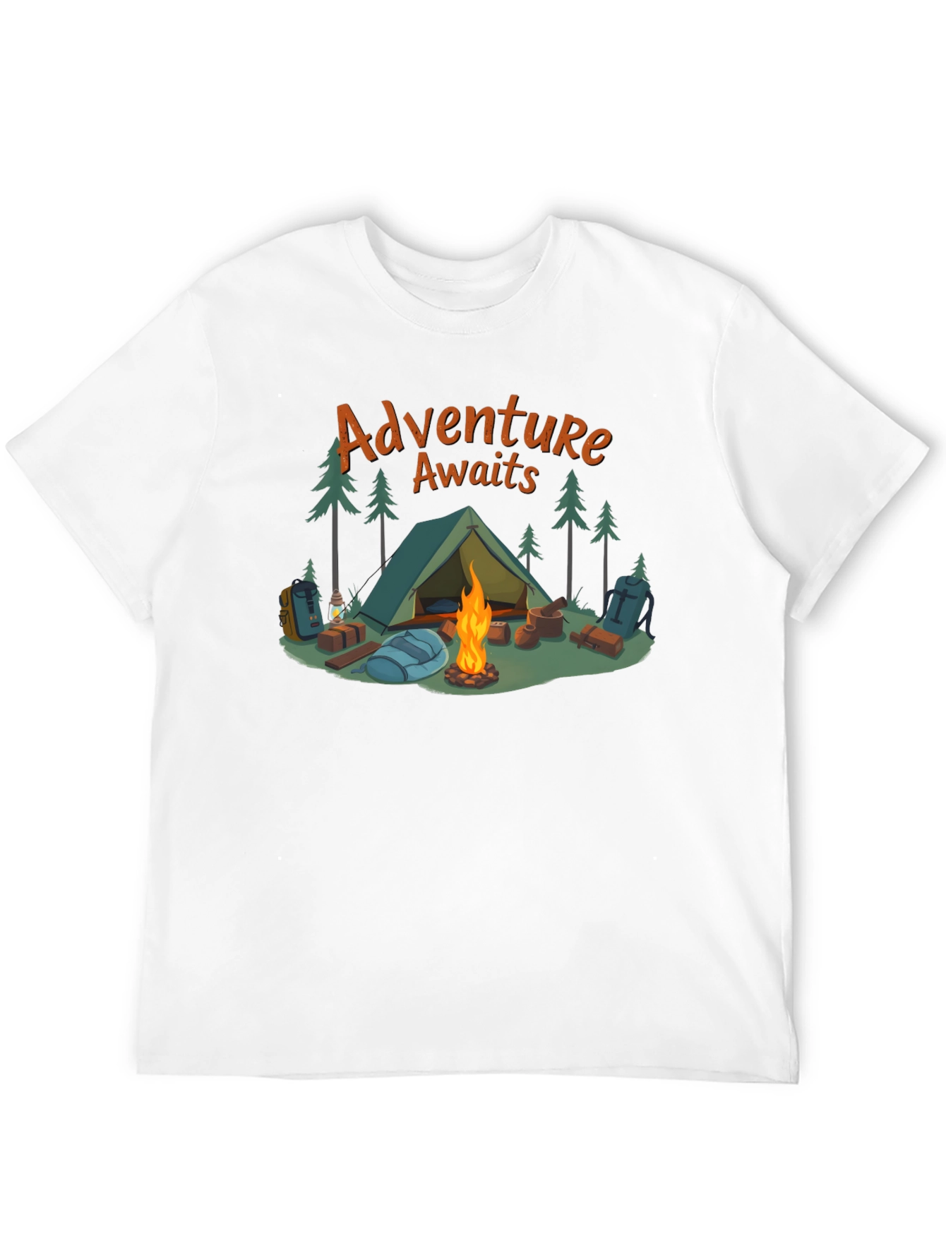 Adventure Awaits Graphic Tee - Camping Design