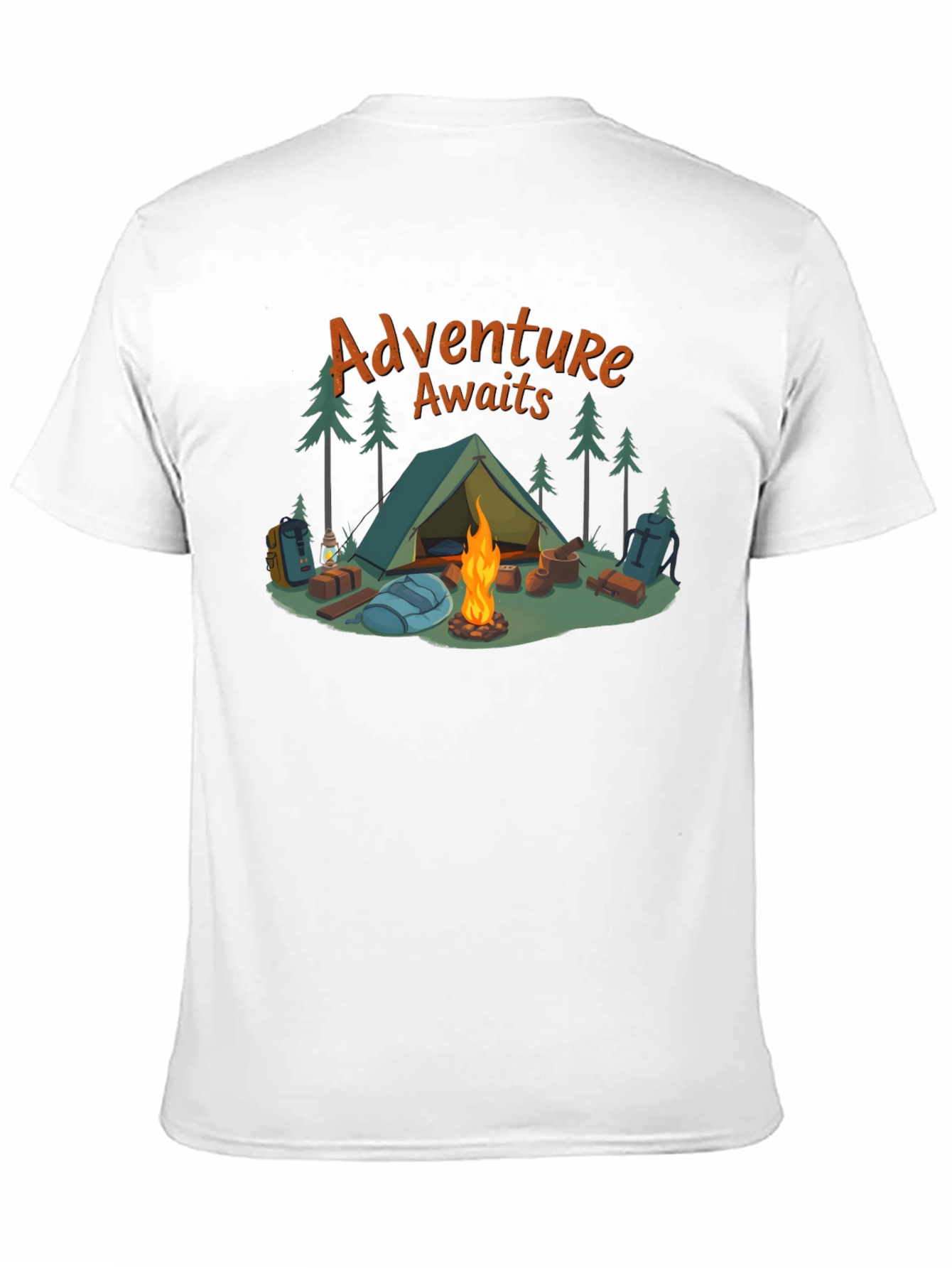 Adventure Awaits Graphic Tee - Camping Design
