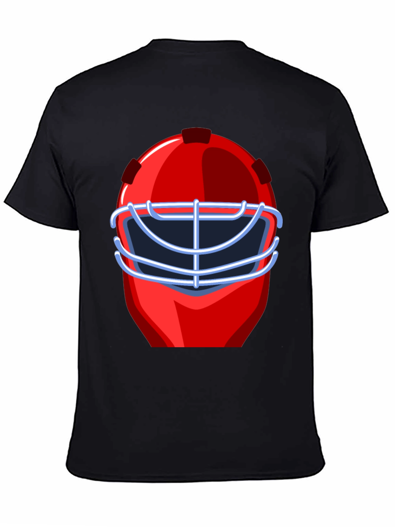 Red Hockey Mask Graphic T-Shirt
