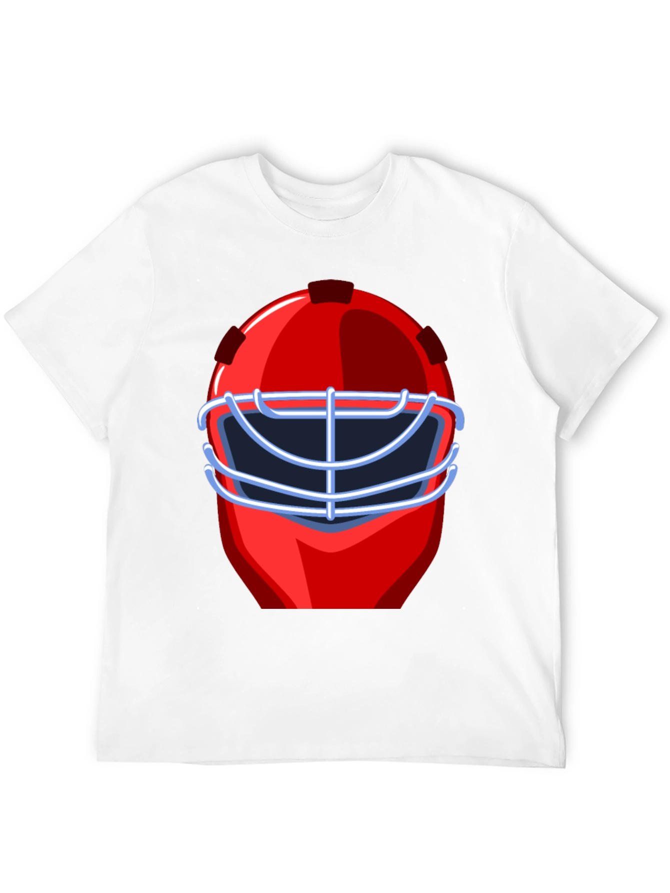 Red Hockey Mask Graphic T-Shirt