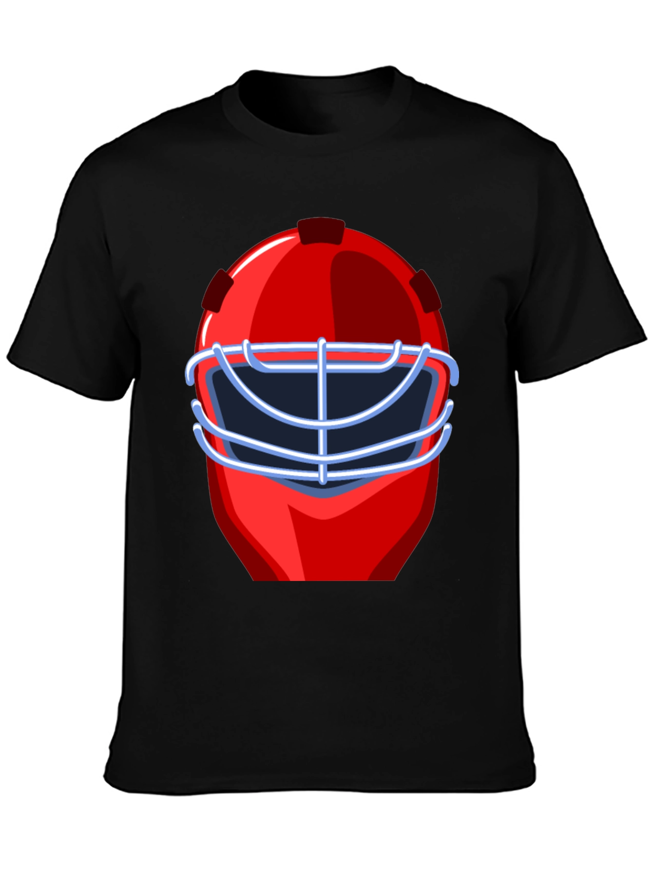 Red Hockey Mask Graphic T-Shirt