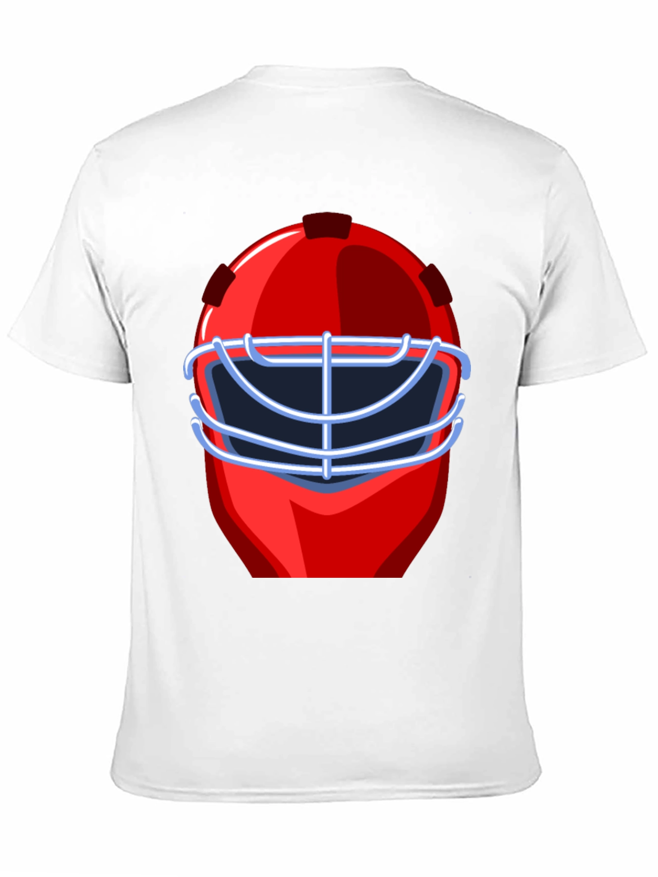 Red Hockey Mask Graphic T-Shirt