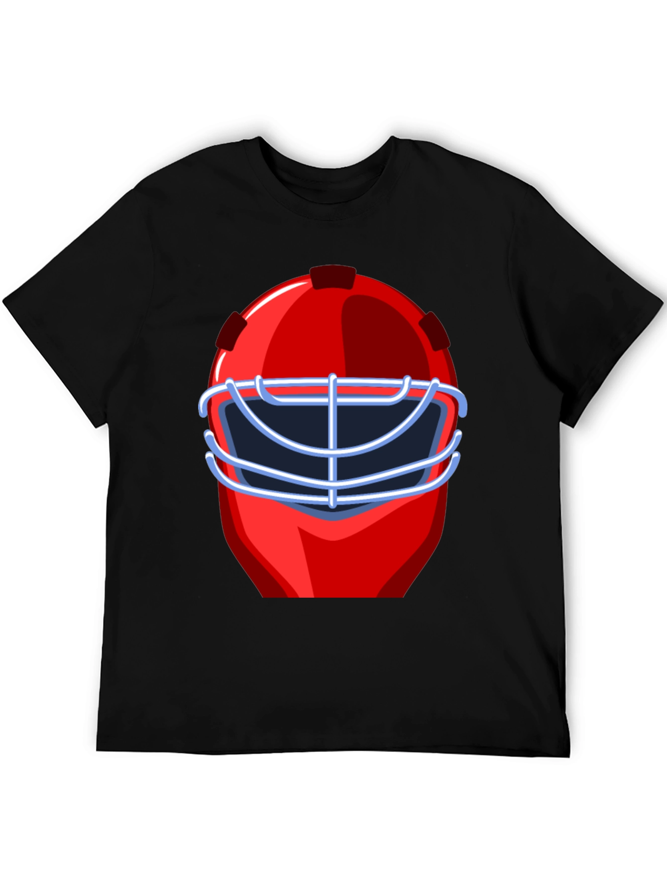 Red Hockey Mask Graphic T-Shirt