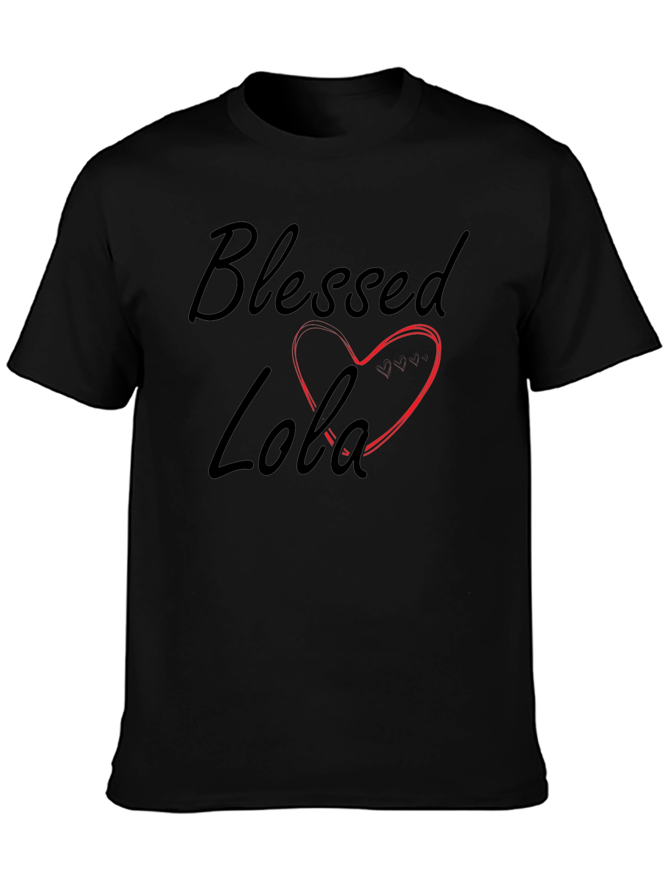 Blessed Lola Heart Graphic T-Shirt