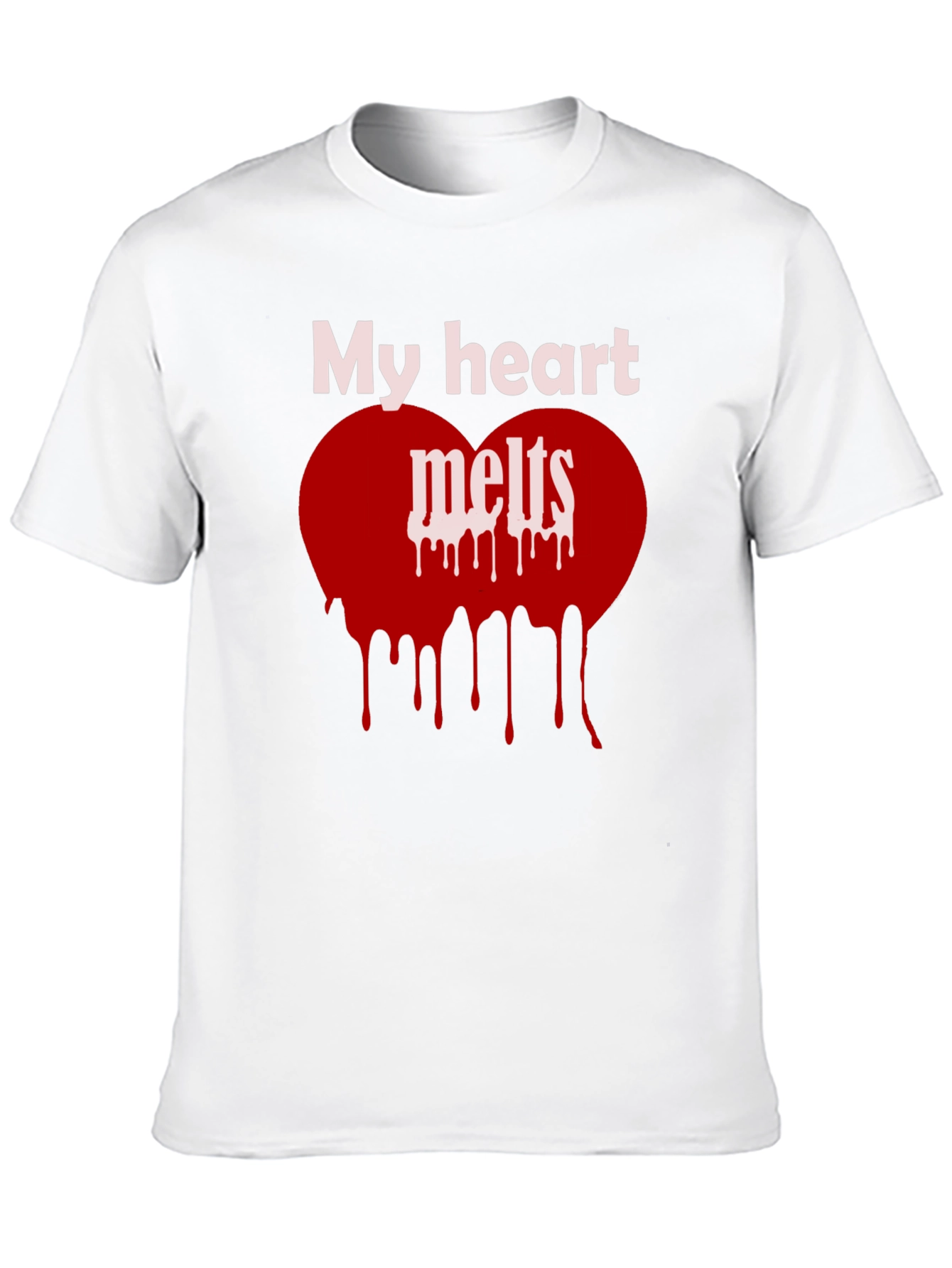 My Heart Melts Graphic Tee - Black Casual T-Shirt