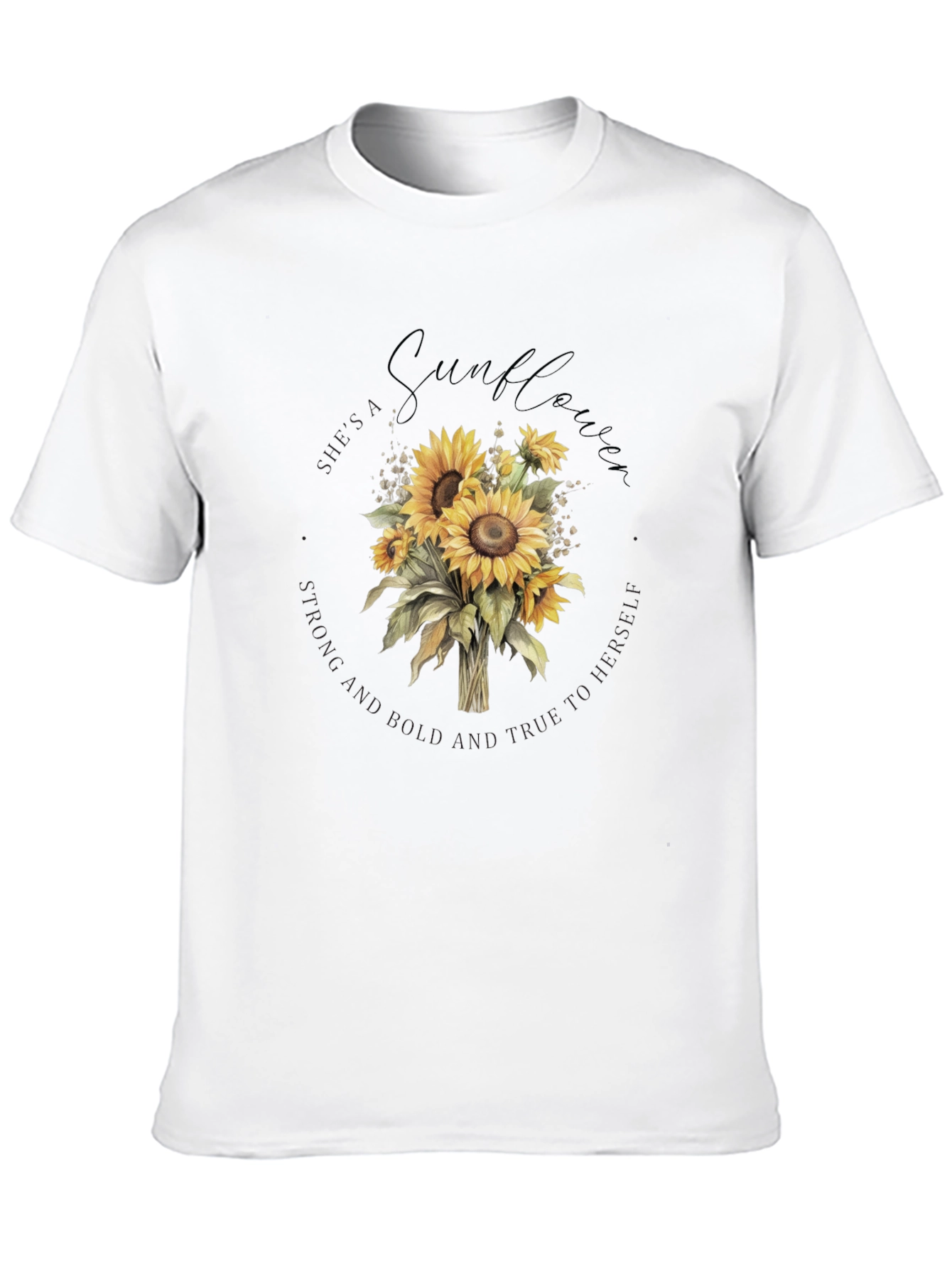 Sunflower Graphic Black T-Shirt
