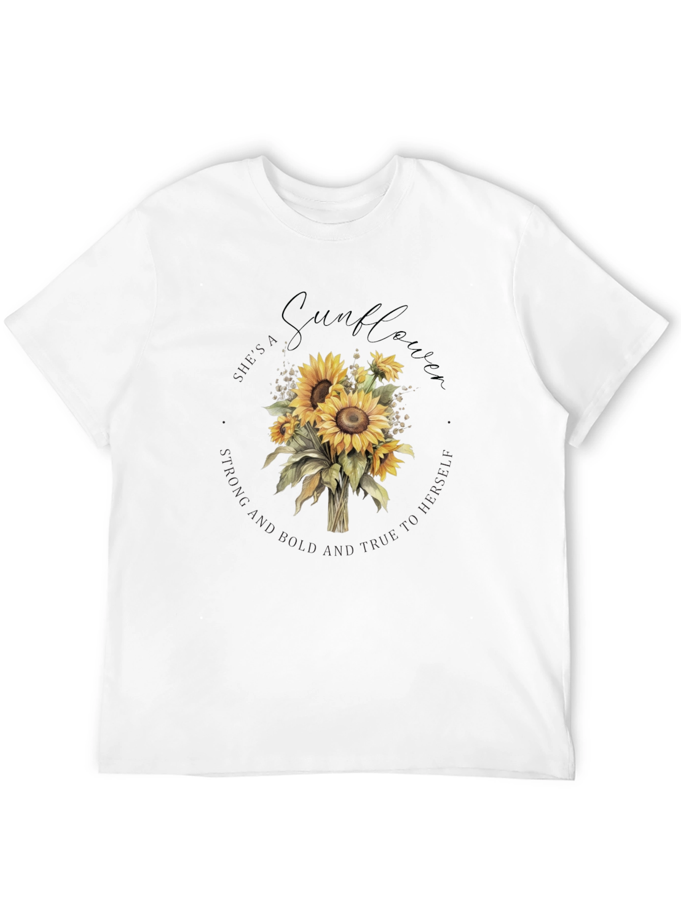 Sunflower Graphic Black T-Shirt