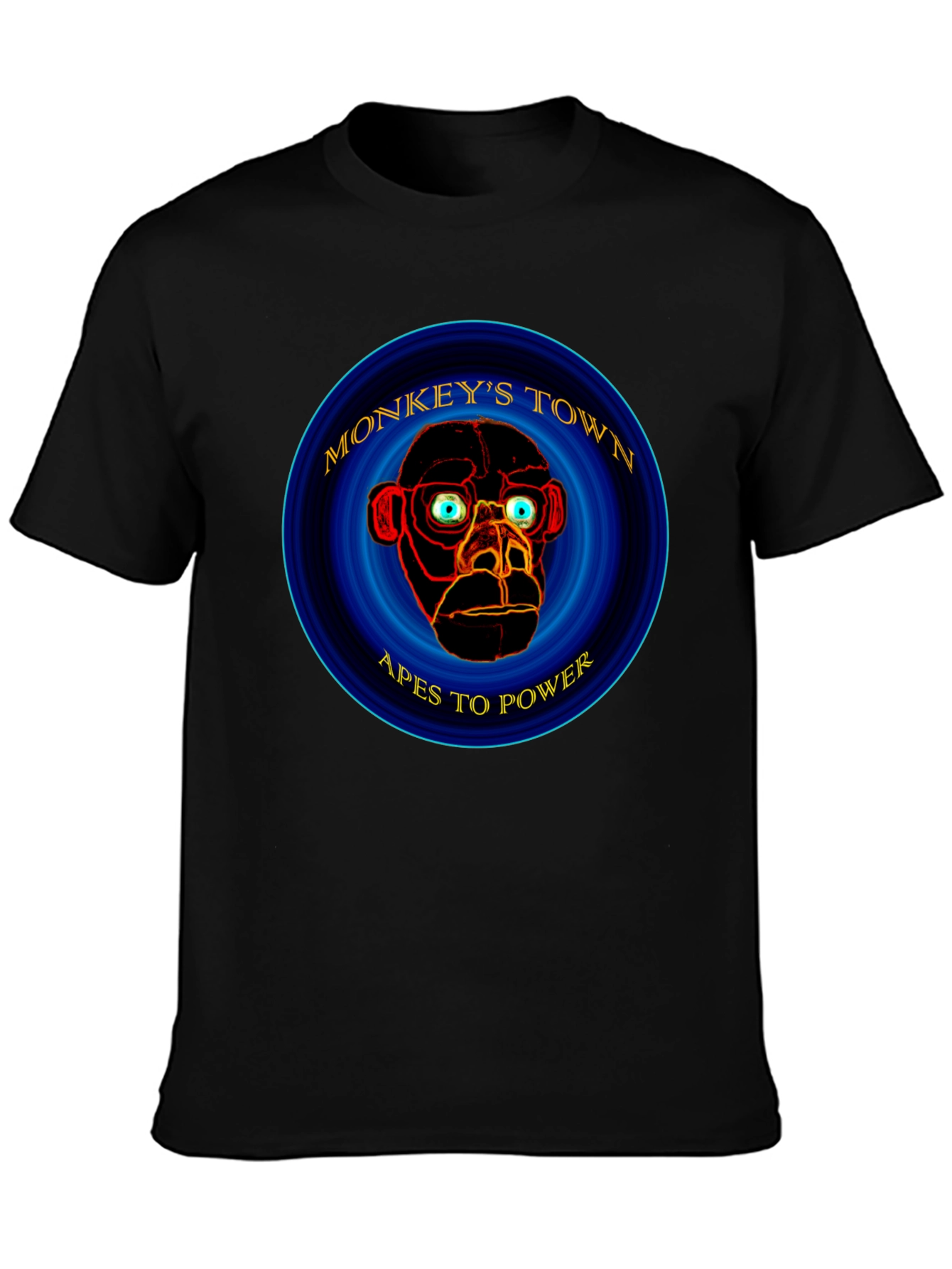Monkeys Town Apes to Power Graphic T-Shirt