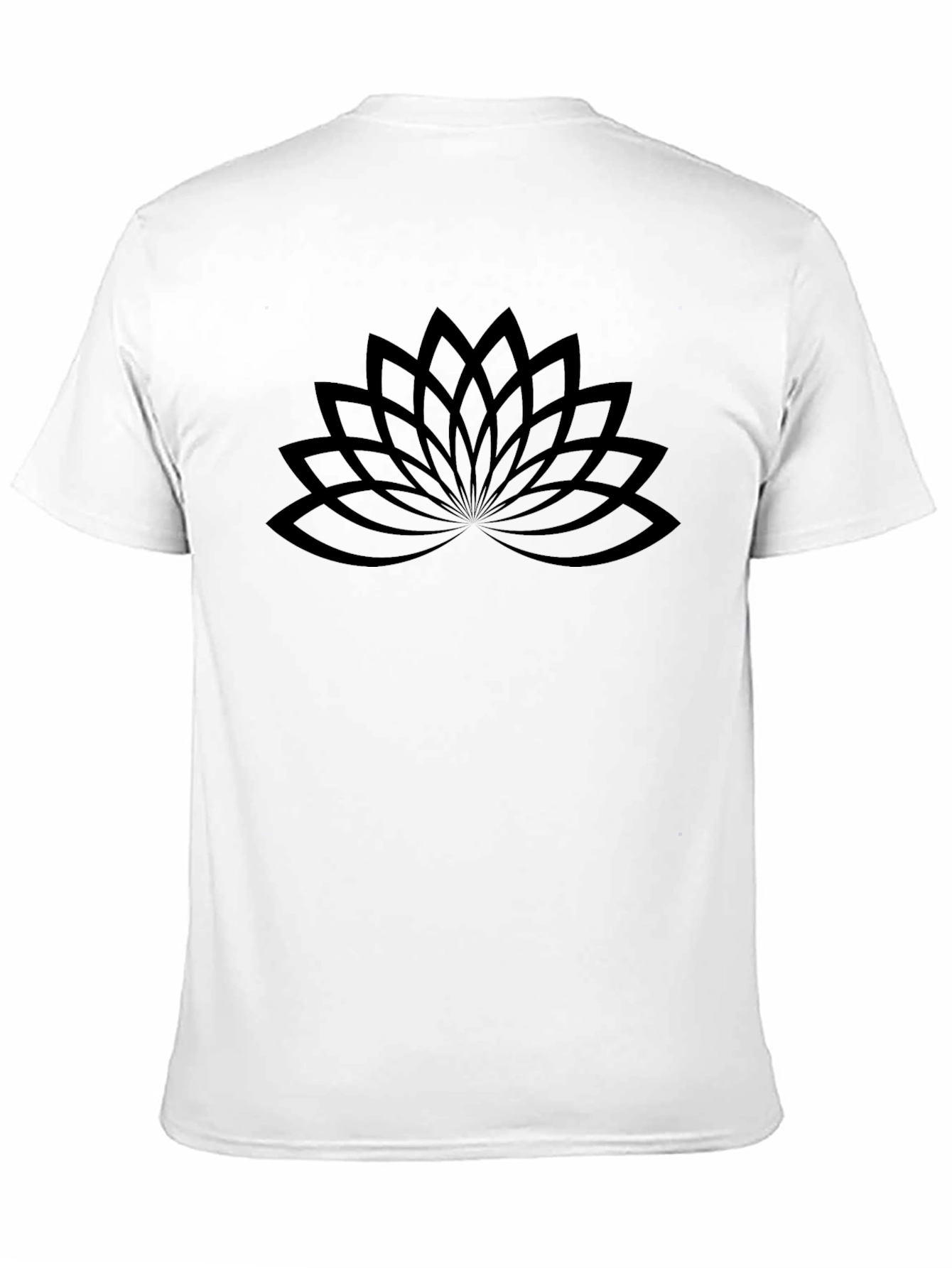 Lotus Flower Graphic Tee - Black Cotton Comfort