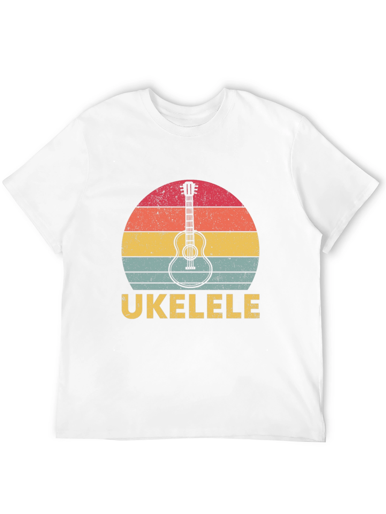 Retro Ukulele Sunset Graphic T-Shirt