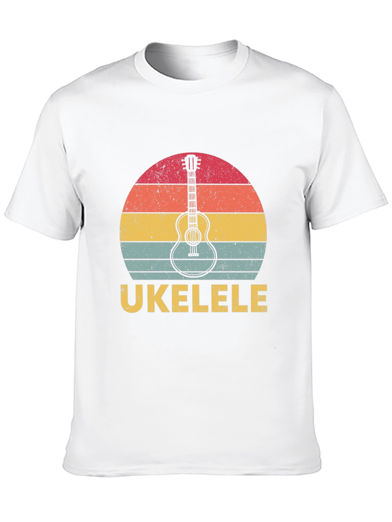Retro Ukulele Sunset Graphic T-Shirt