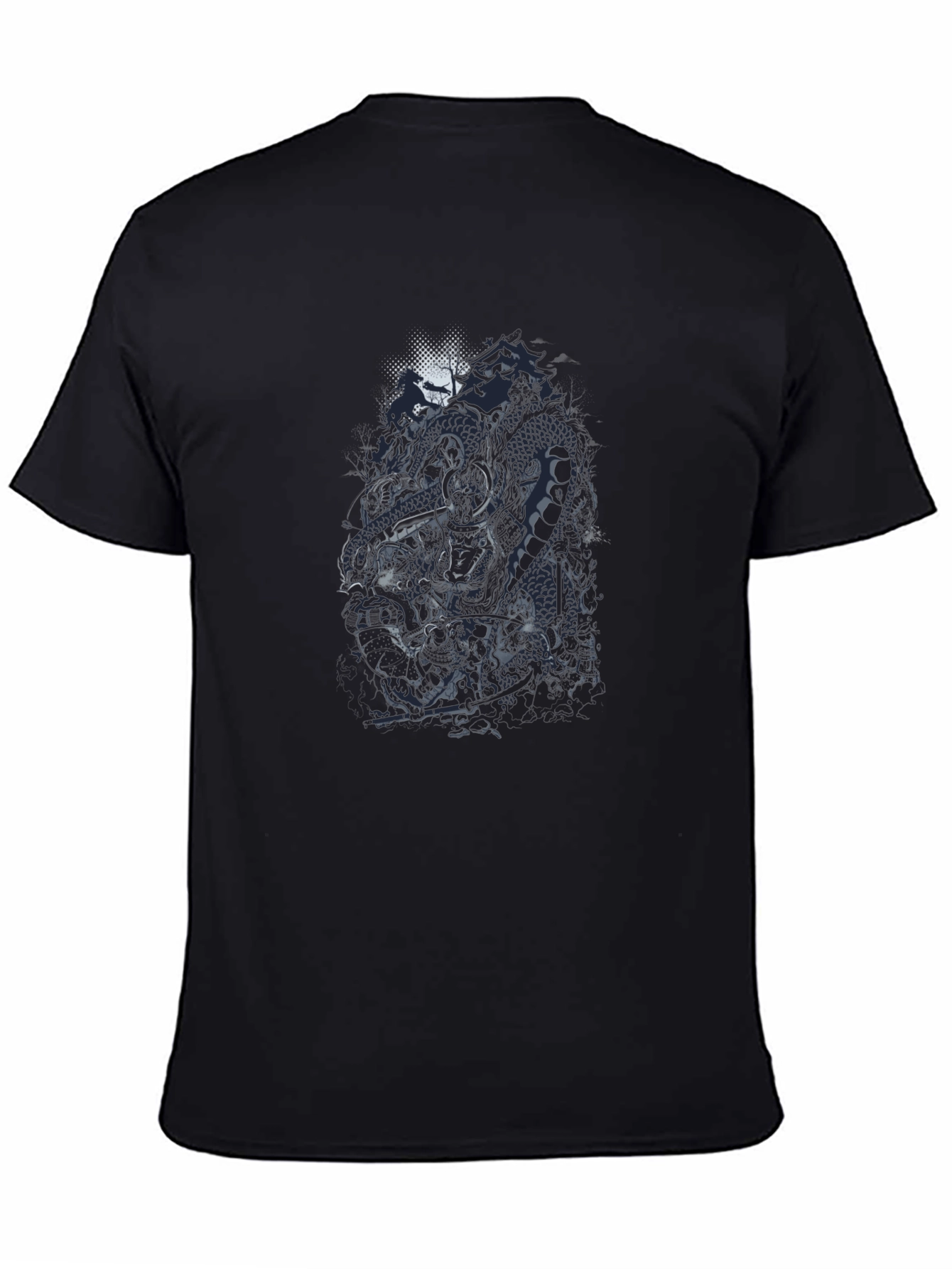 Skull Dragon Graphic Tee - Black
