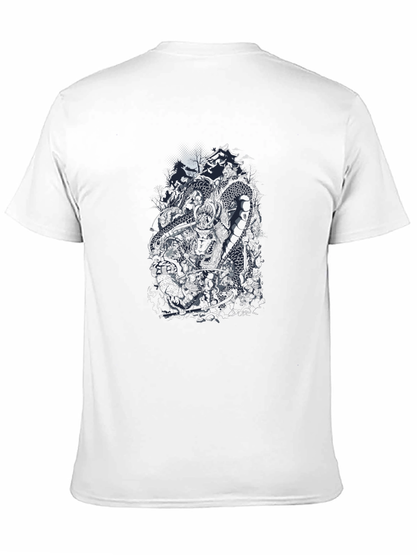 Skull Dragon Graphic Tee - Black