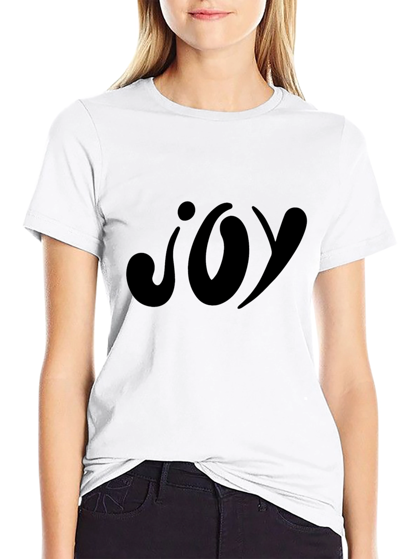 Joy Graphic Black T-Shirt - Casual Wear