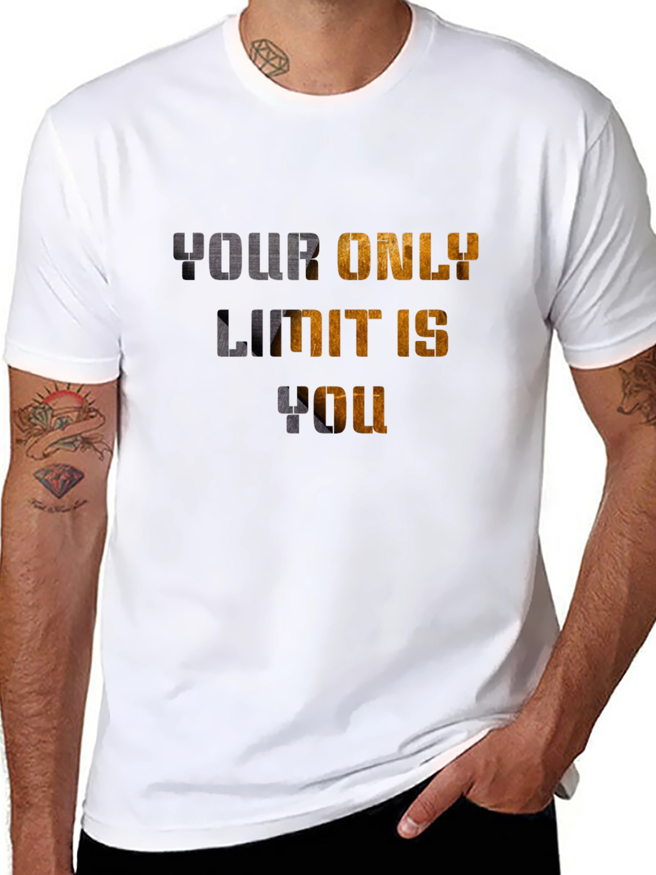 Inspirational Graphic T-Shirt - Your Only Limit is You