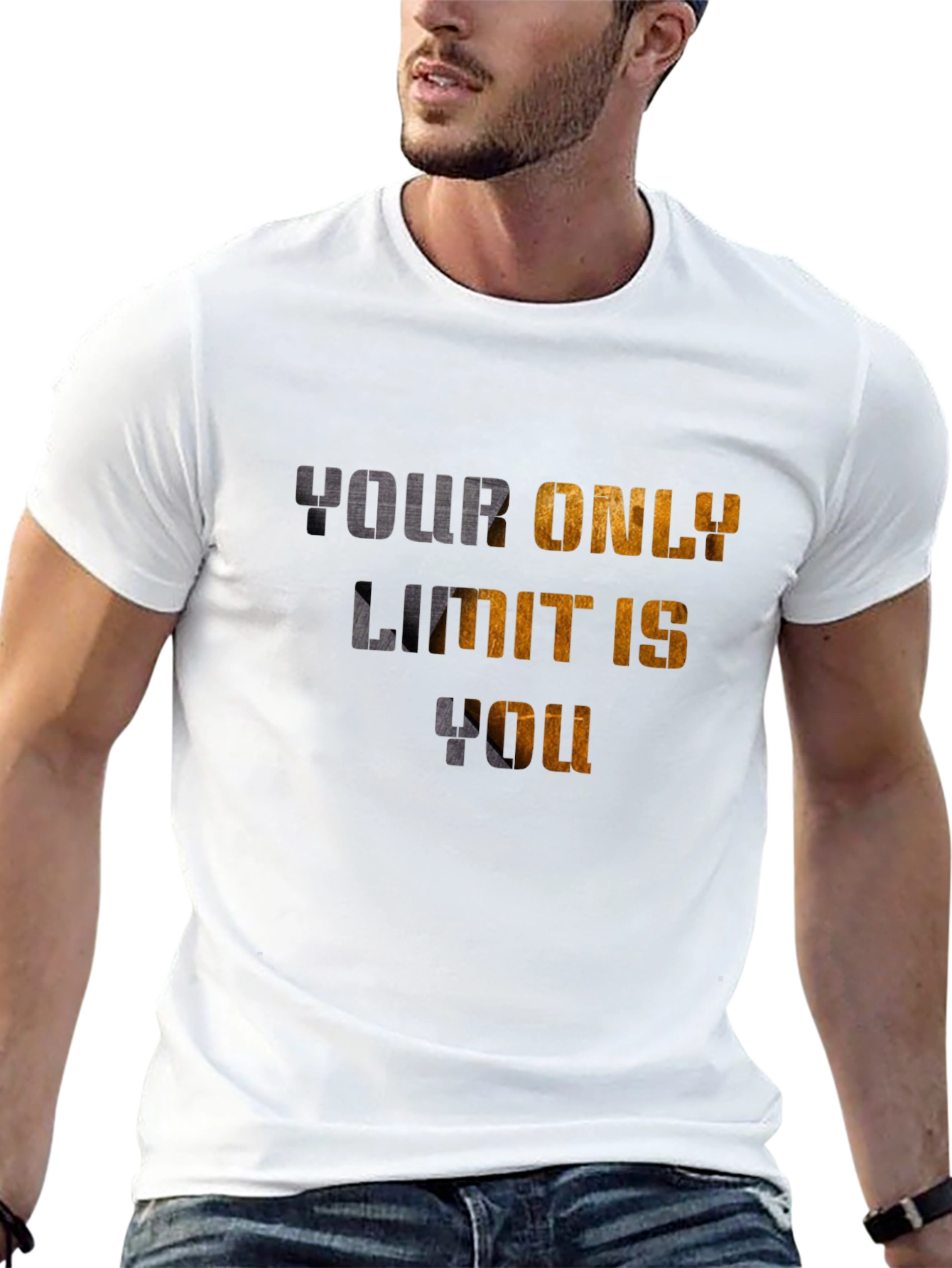 Inspirational Graphic T-Shirt - Your Only Limit is You
