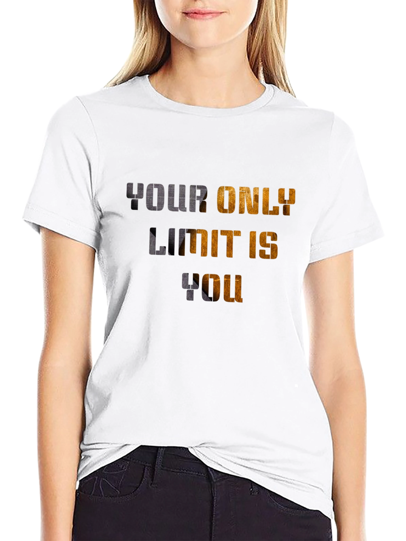 Inspirational Graphic T-Shirt - Your Only Limit is You