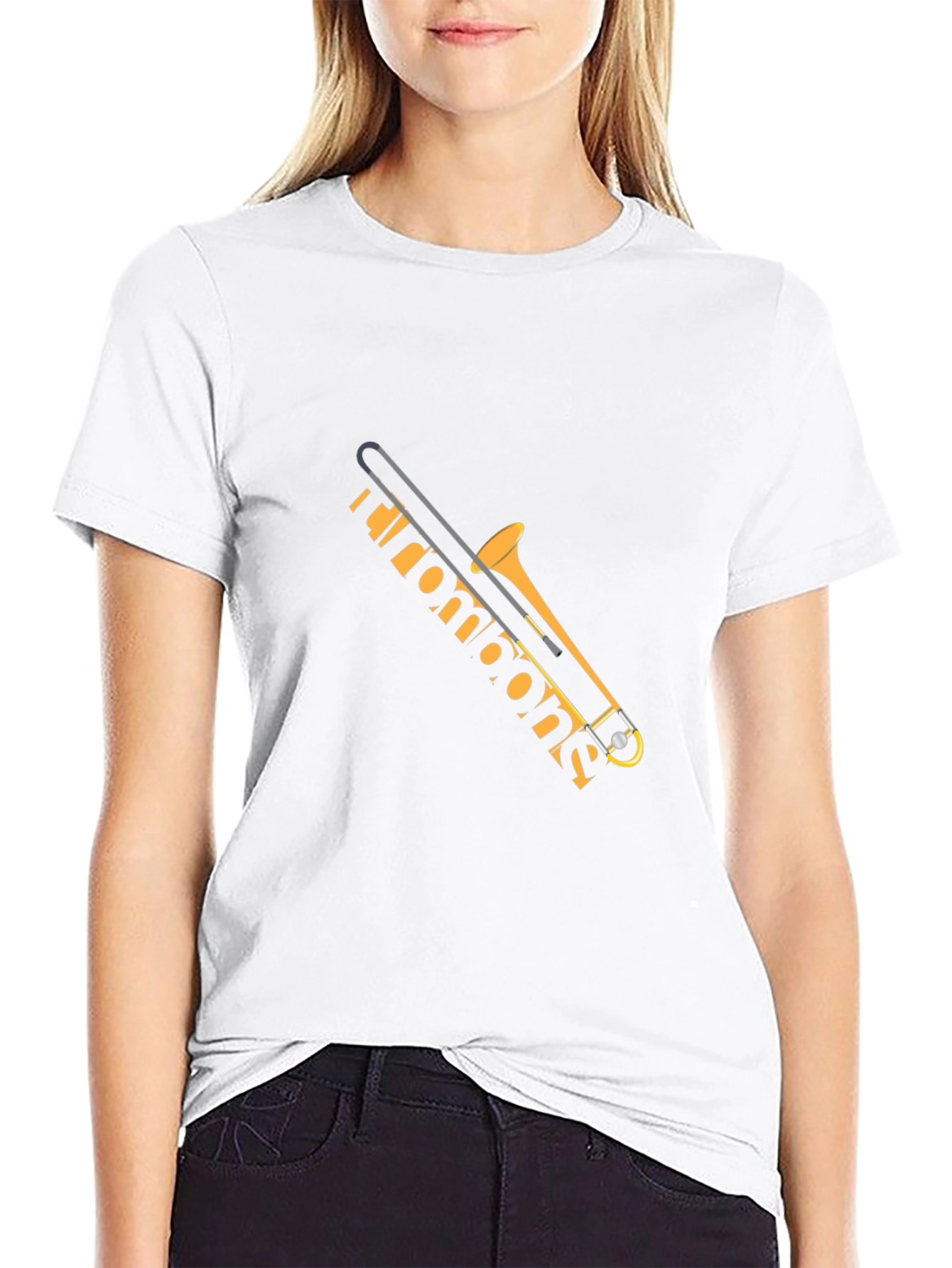 Trombone Graphic Tee - Music Lover Shirt