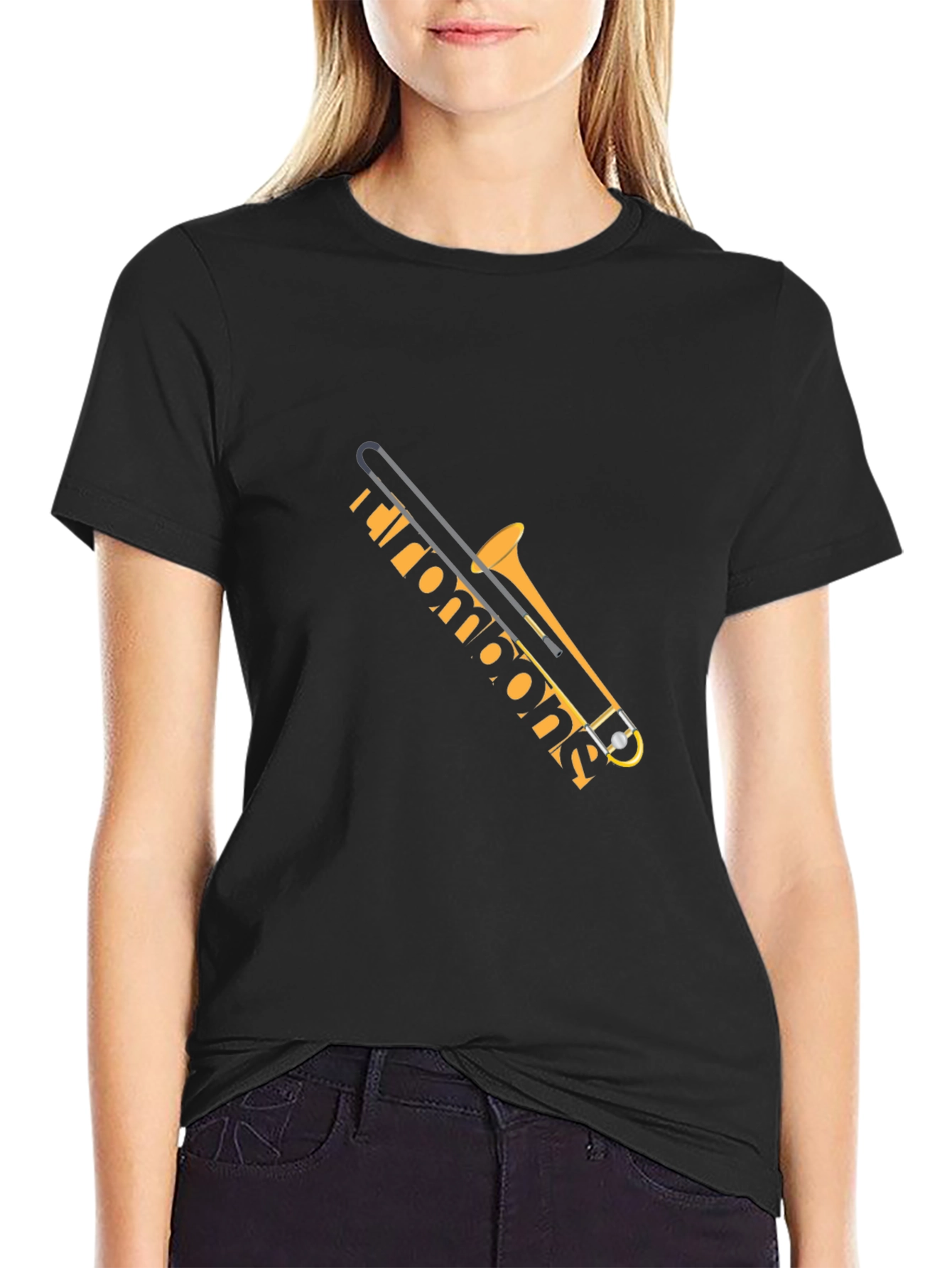 Trombone Graphic Tee - Music Lover Shirt