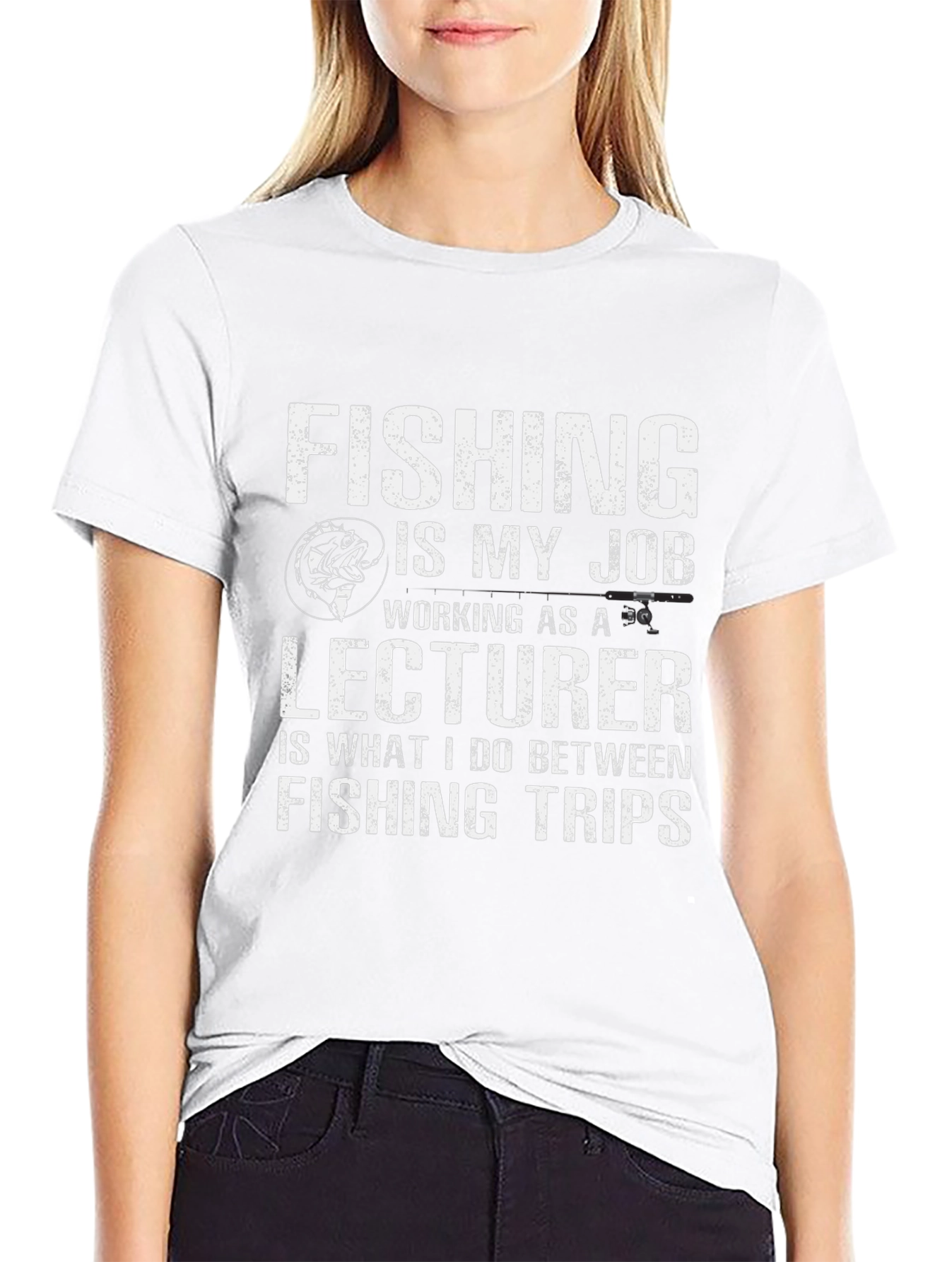 Fishing Lecturer T-Shirt: Job and Hobby Tee