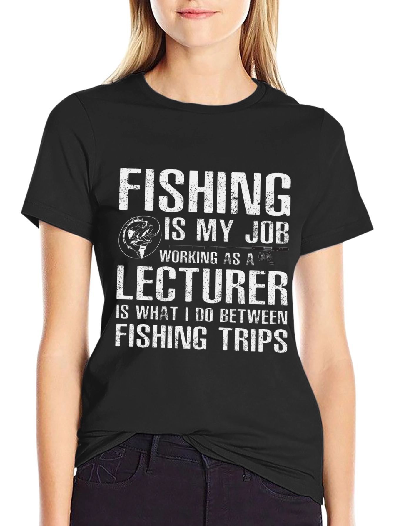 Fishing Lecturer T-Shirt: Job and Hobby Tee