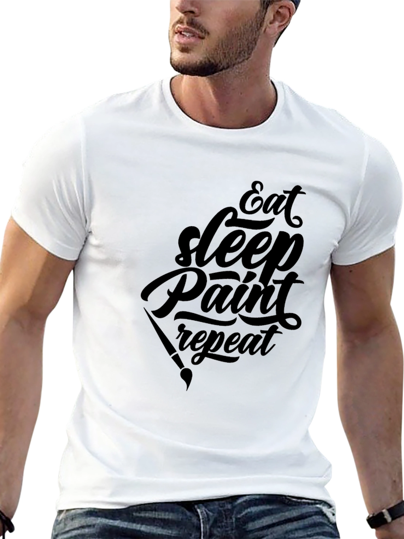 Eat Sleep Paint Repeat T-Shirt - Artist Graphic Tee