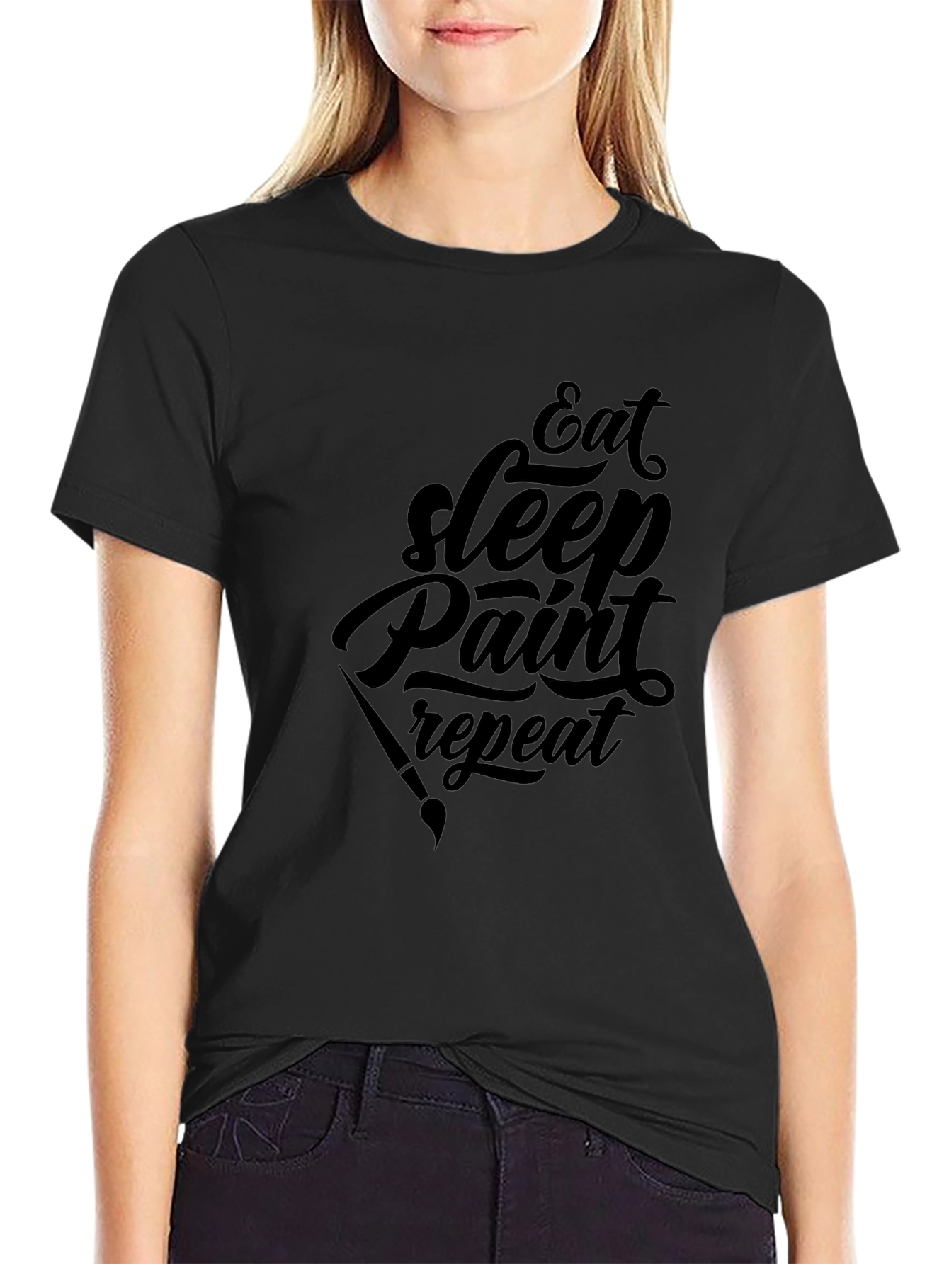 Eat Sleep Paint Repeat T-Shirt - Artist Graphic Tee