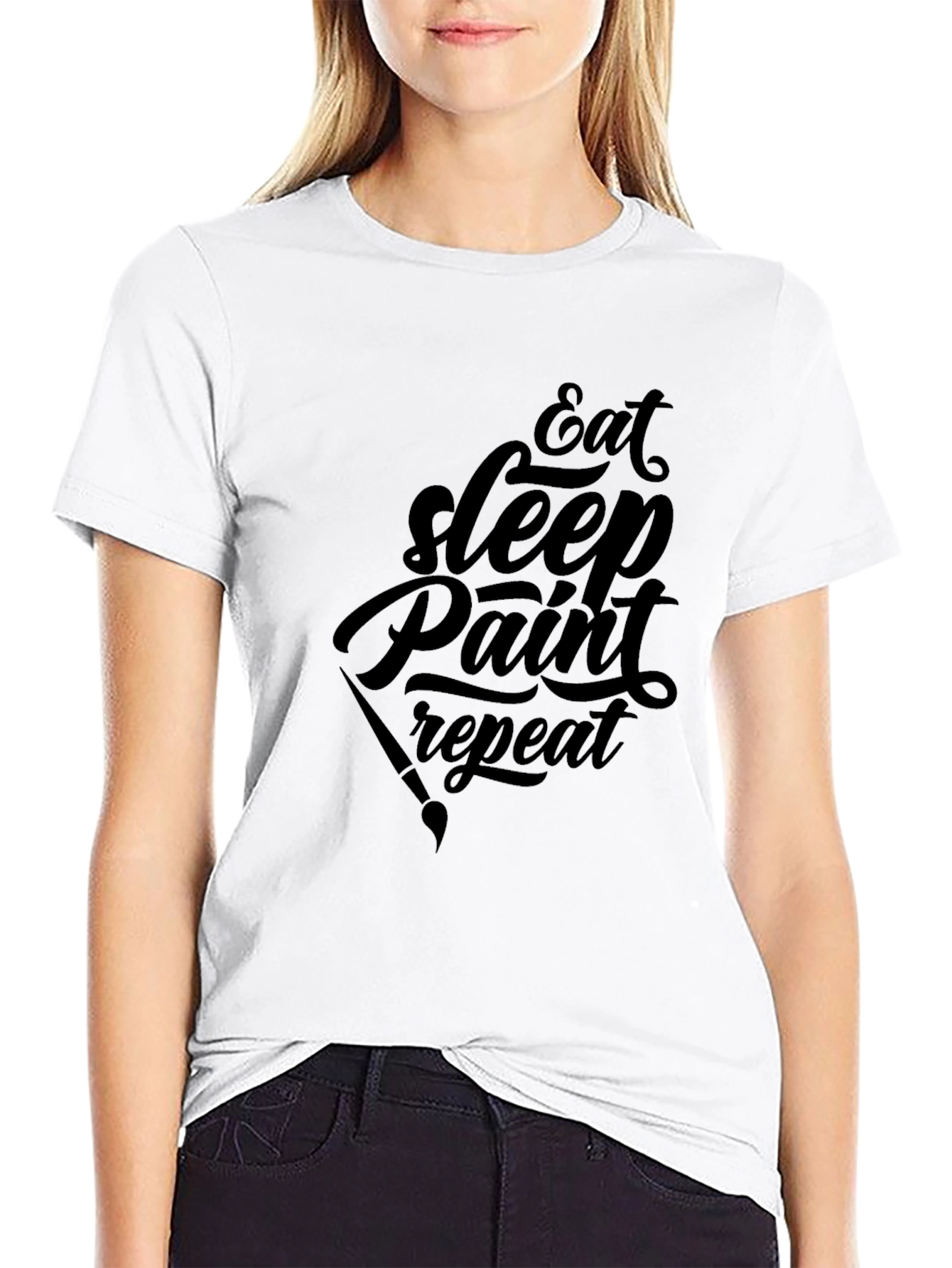 Eat Sleep Paint Repeat T-Shirt - Artist Graphic Tee