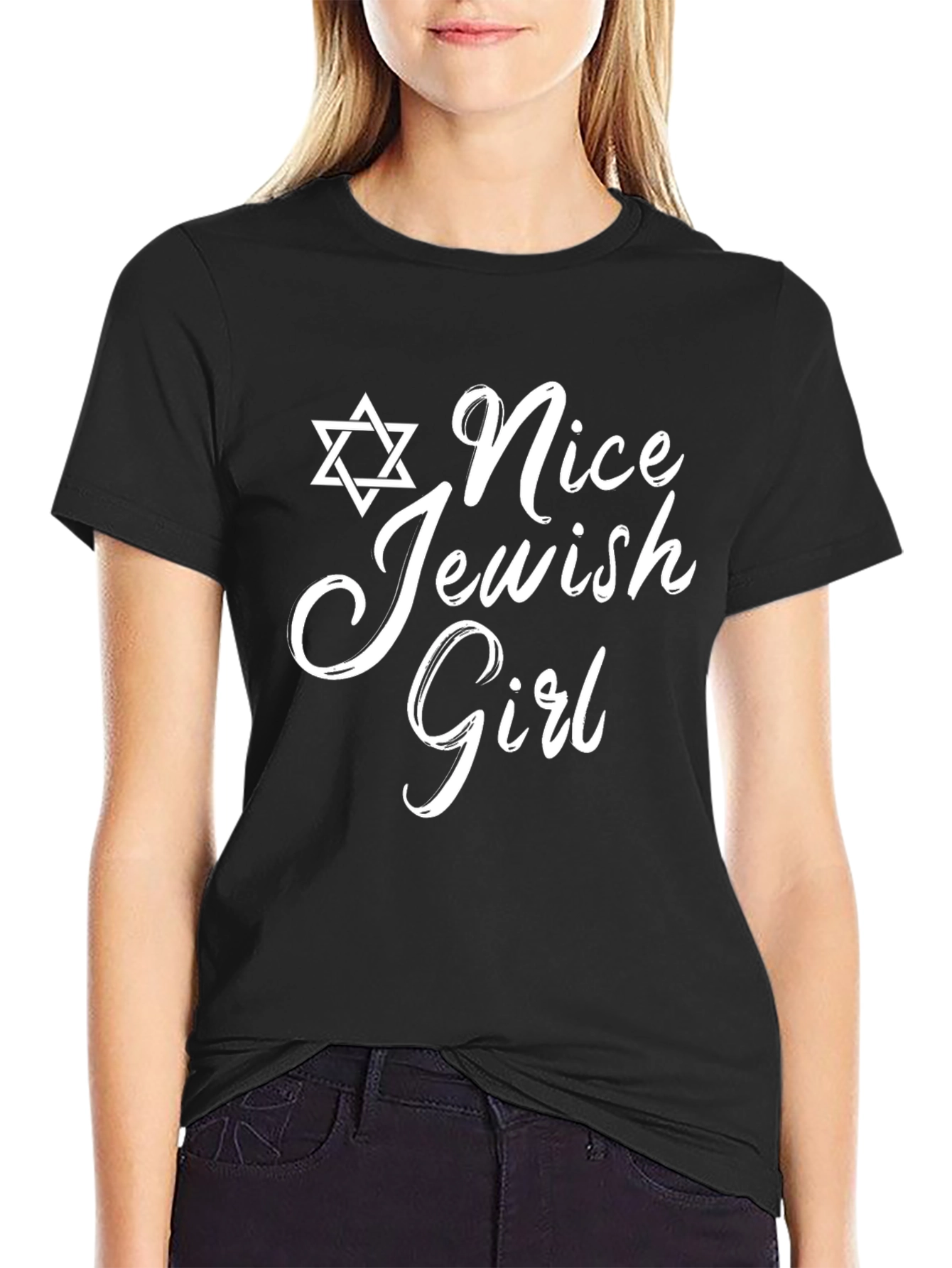 Nice Jewish Girl T-Shirt Black