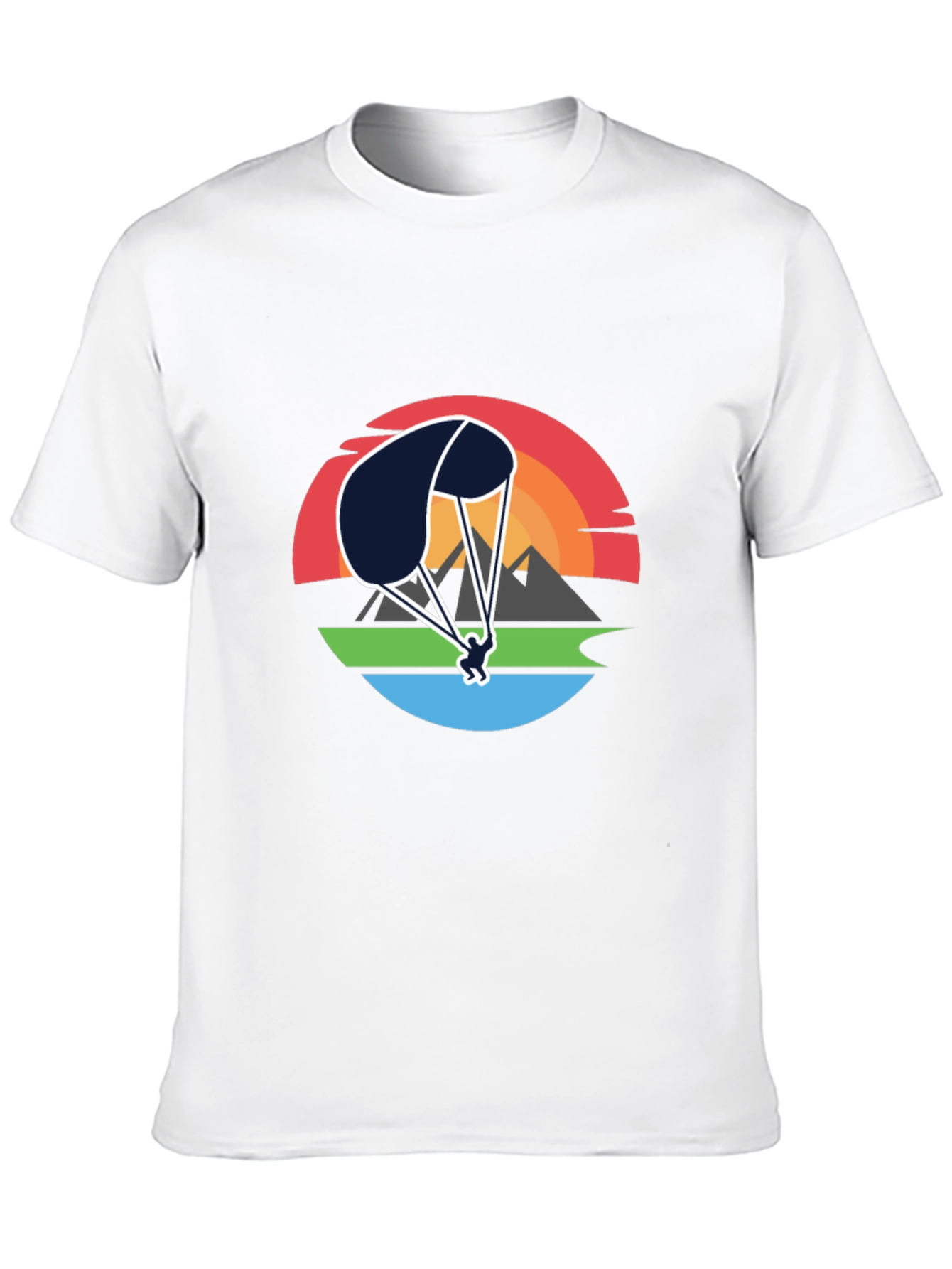 Paragliding Sunset Graphic Tee - Adventure Shirt