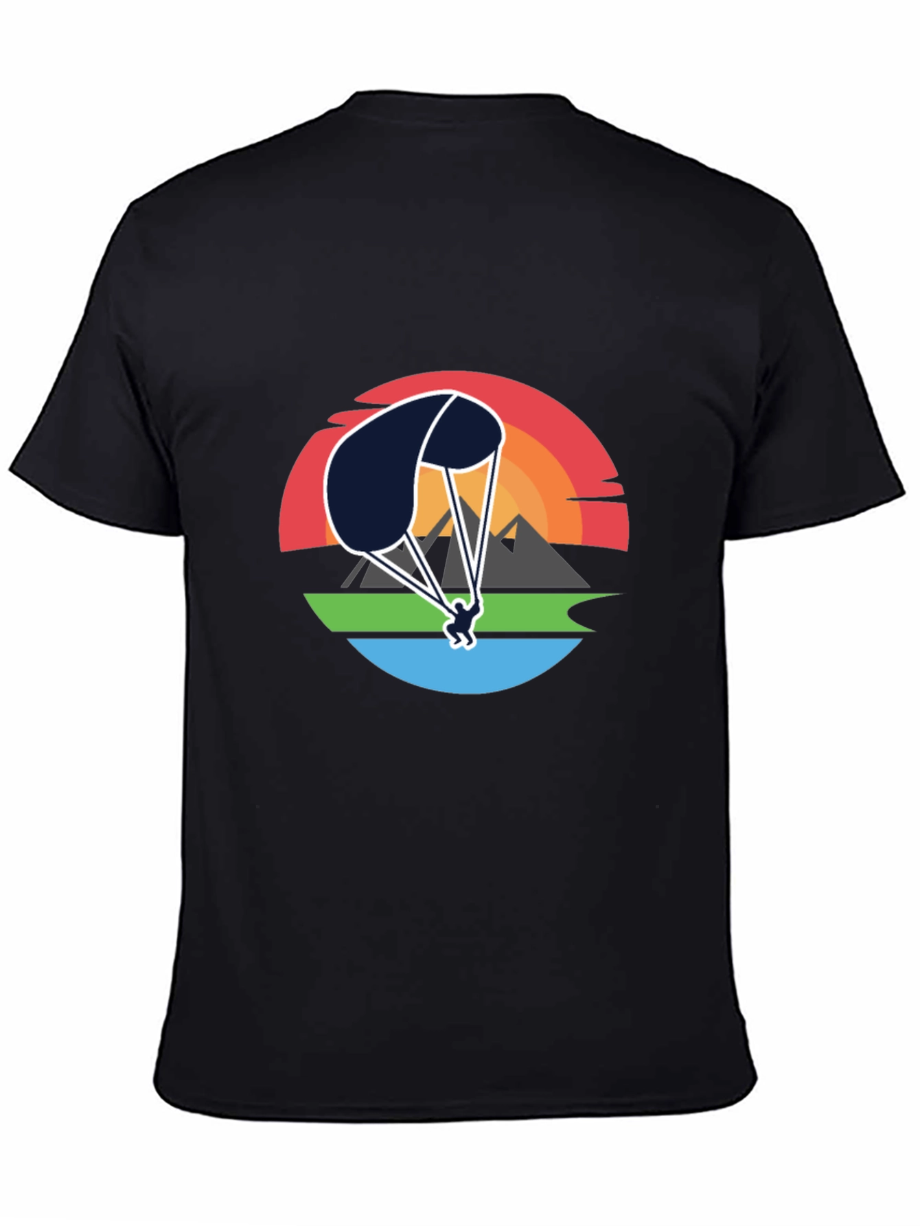 Paragliding Sunset Graphic Tee - Adventure Shirt
