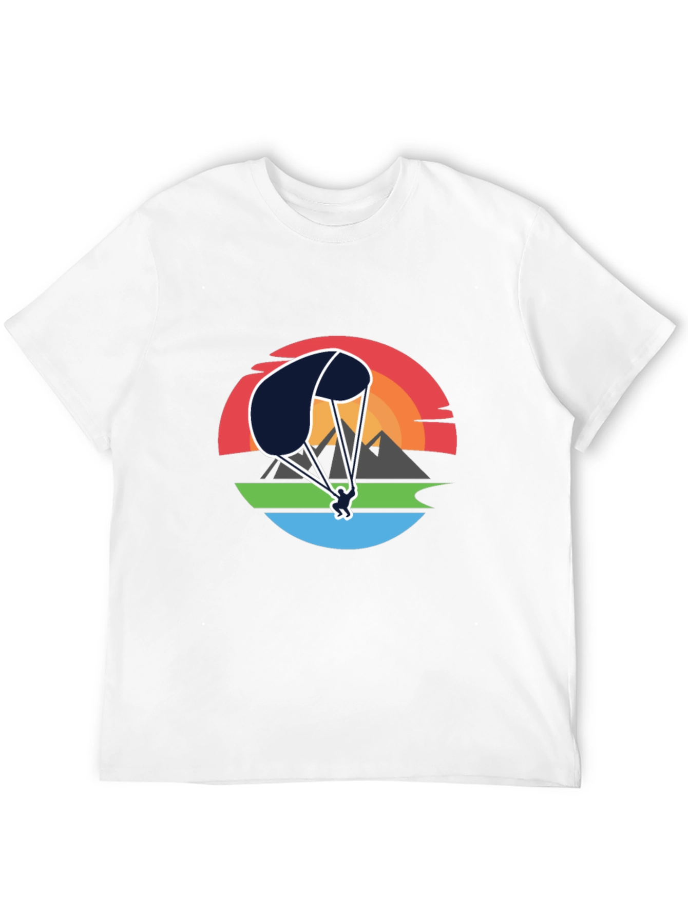 Paragliding Sunset Graphic Tee - Adventure Shirt