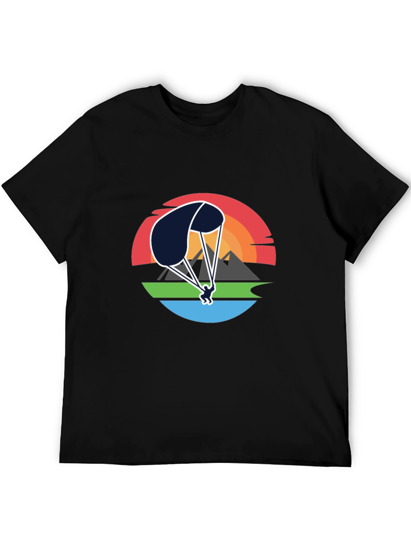 Paragliding Sunset Graphic Tee - Adventure Shirt