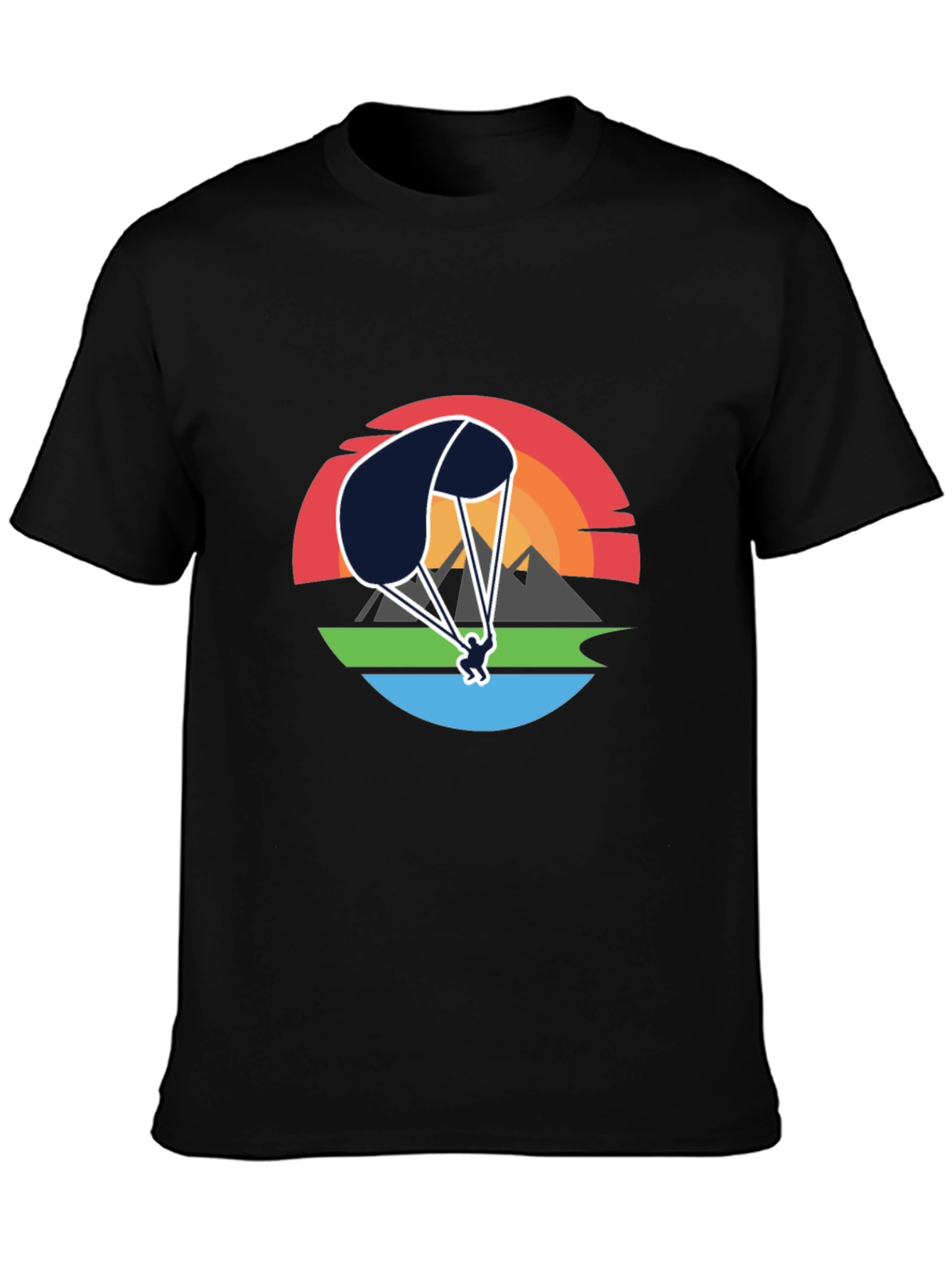 Paragliding Sunset Graphic Tee - Adventure Shirt