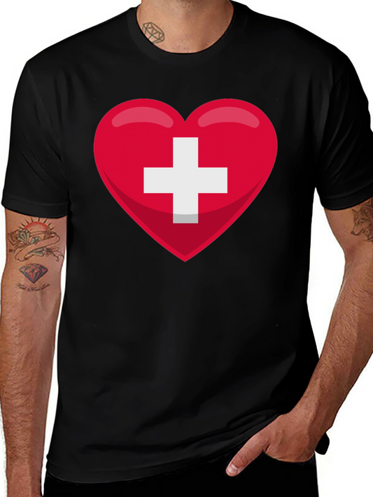 Swiss Heart Flag T-Shirt