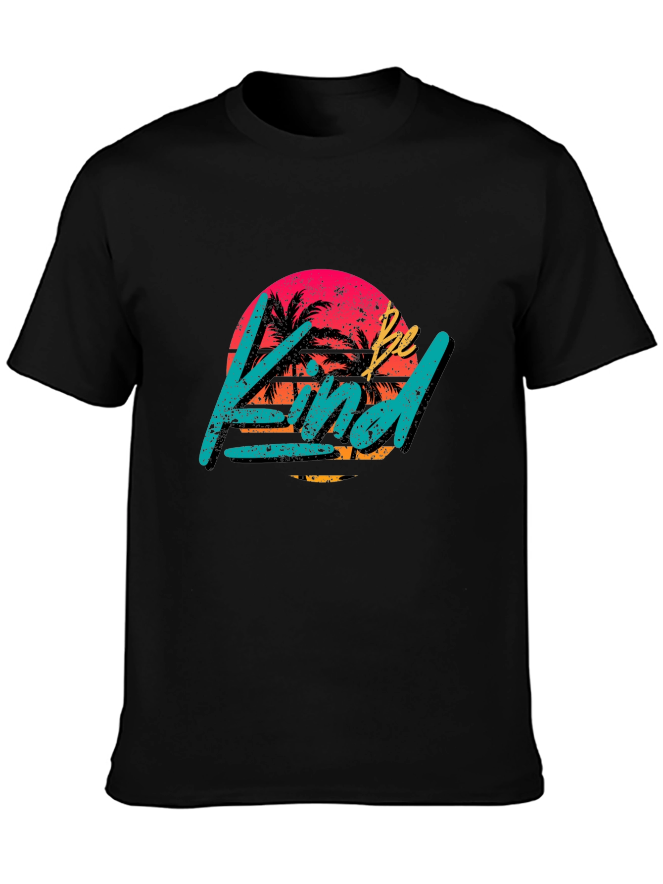 Be Kind Retro Graphic T-Shirt - Black