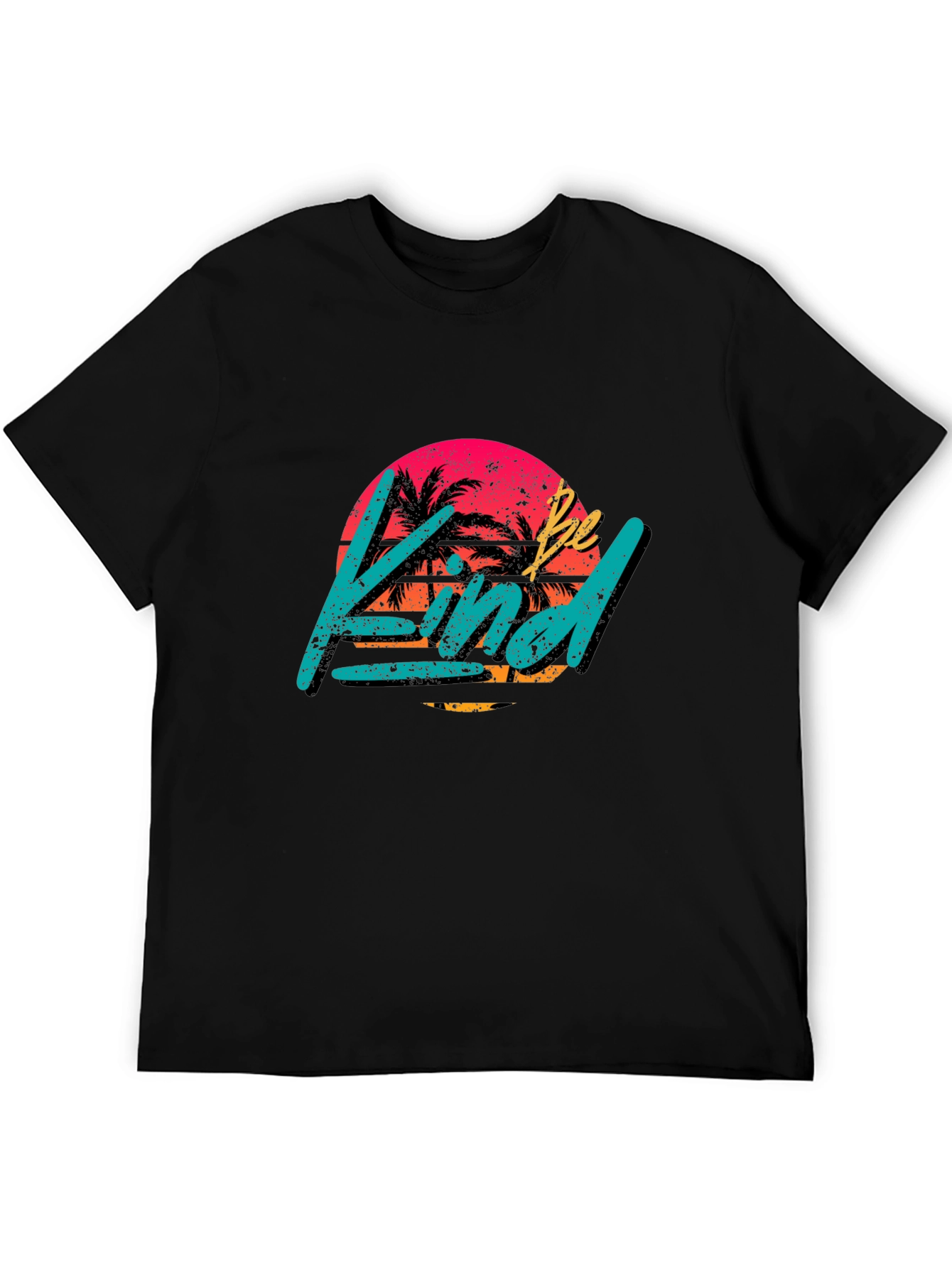 Be Kind Retro Graphic T-Shirt - Black