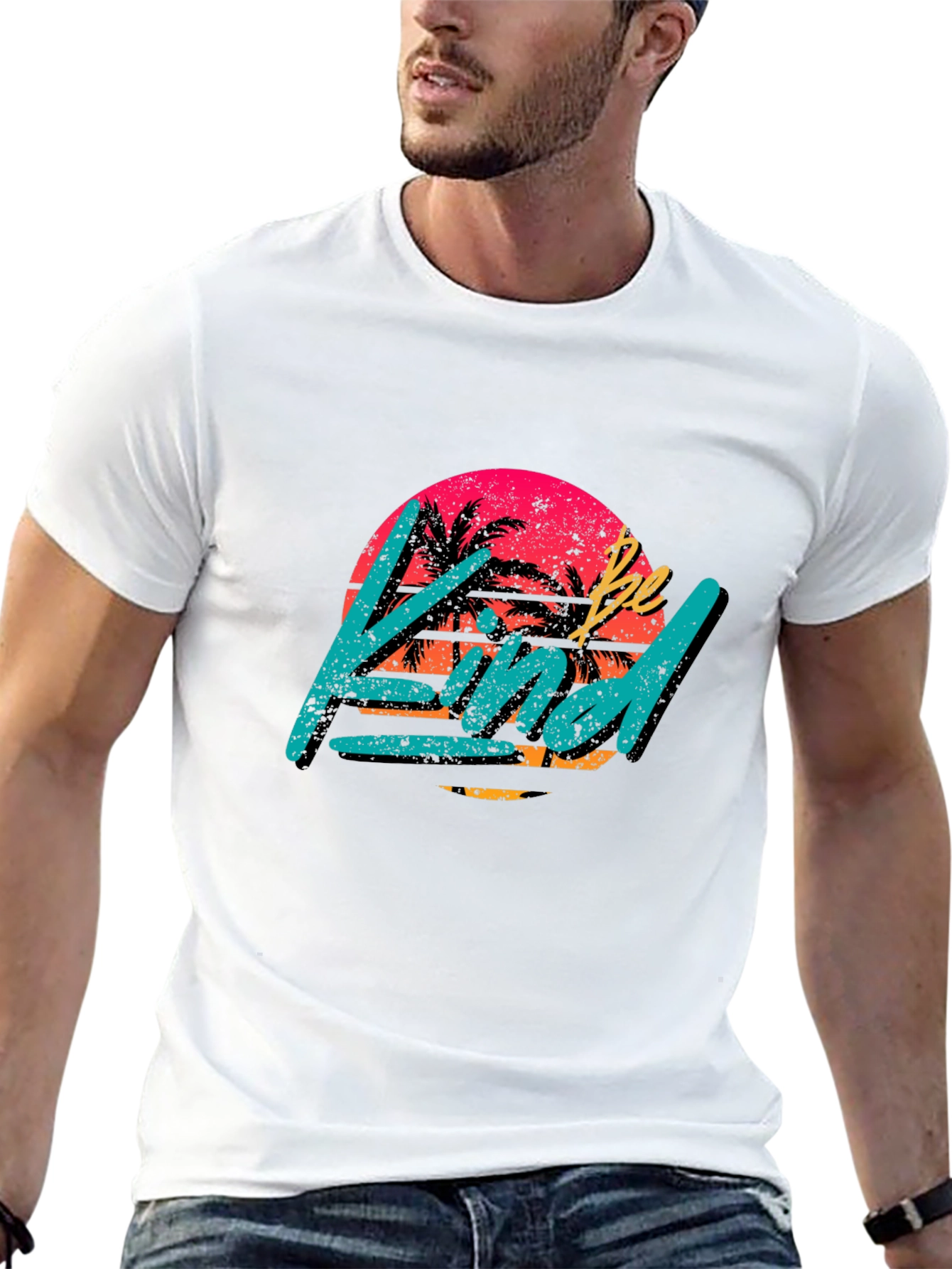 Be Kind Retro Graphic T-Shirt - Black
