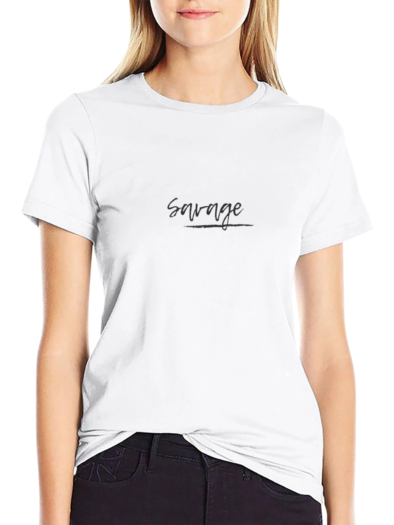 Savage Graphic Print Crew Neck T-Shirt