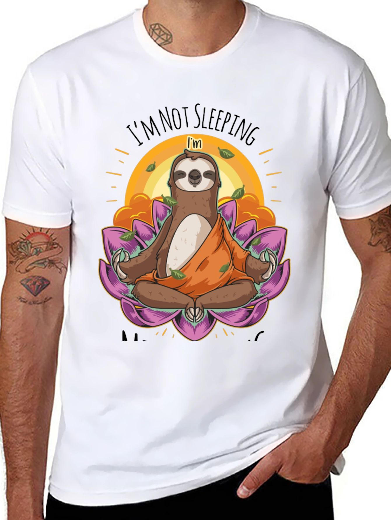 Meditating Sloth T-Shirt - Funny Yoga Tee