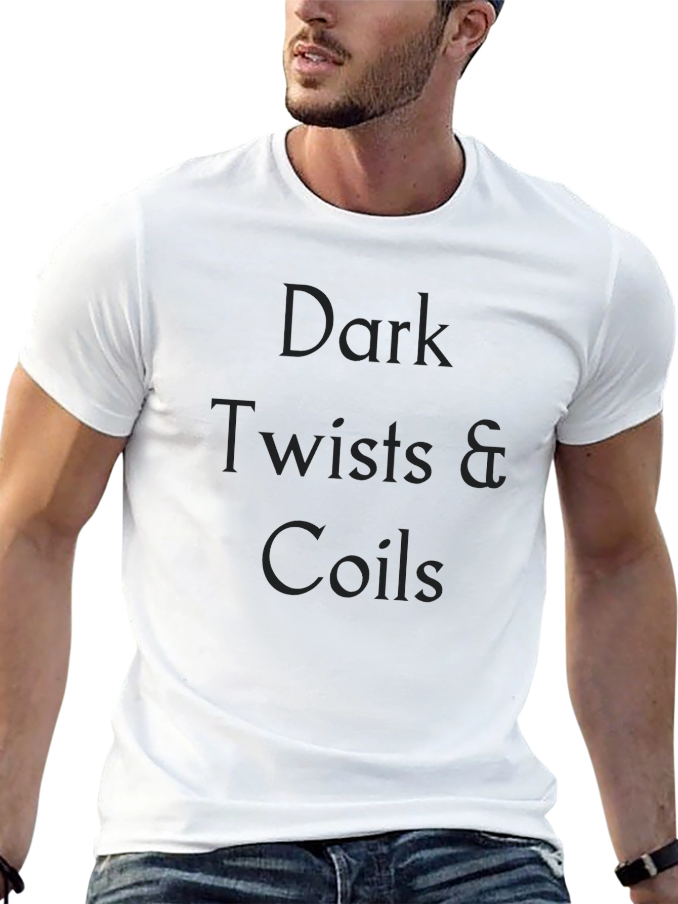 Dark Twists & Coils Black Graphic T-Shirt