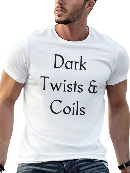 Dark Twists & Coils Black Graphic T-Shirt