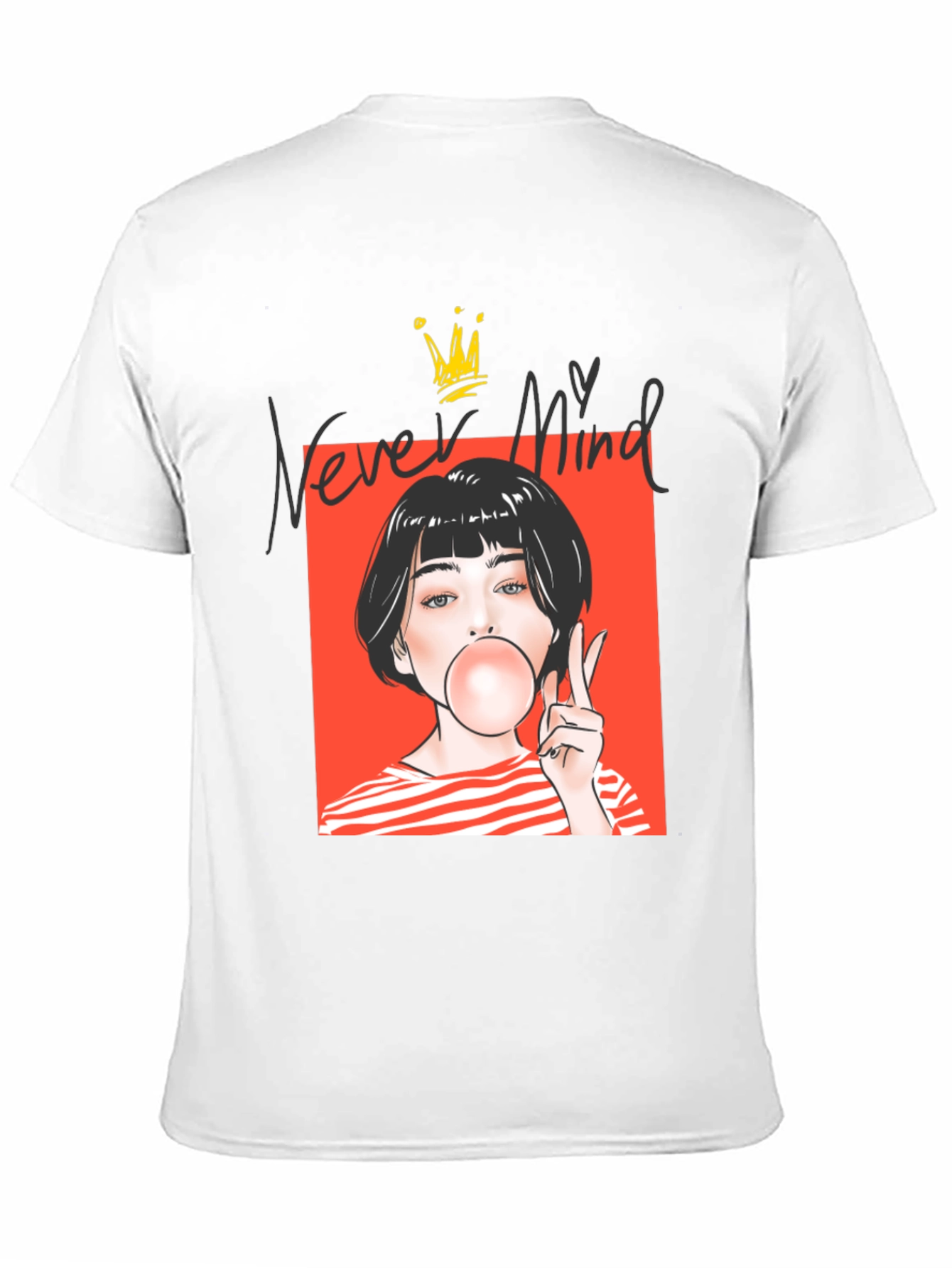 Never Mind Graphic Tee - Black Unisex T-Shirt